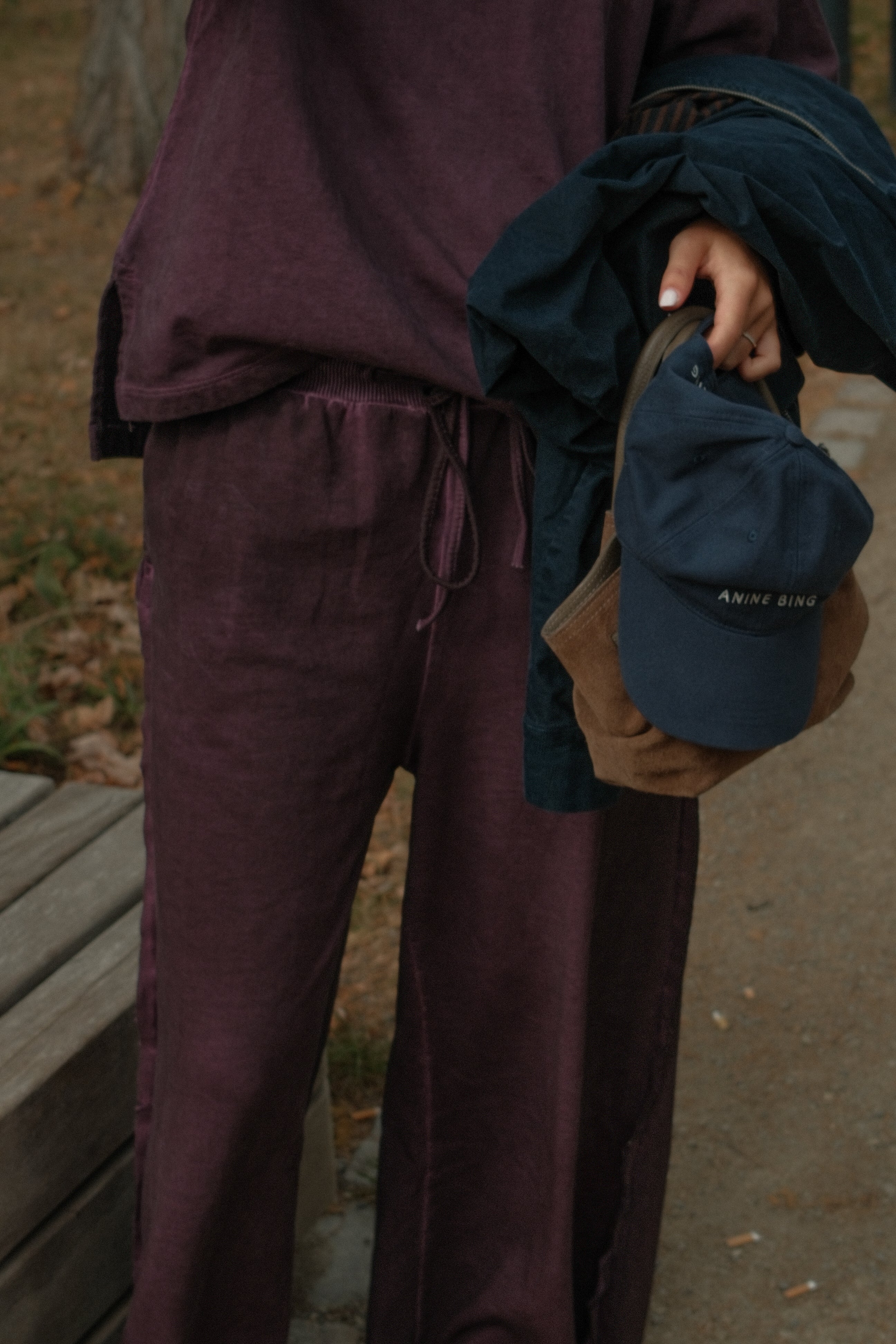 VINTAGE WASHED PANTS PURPLE (SET)
