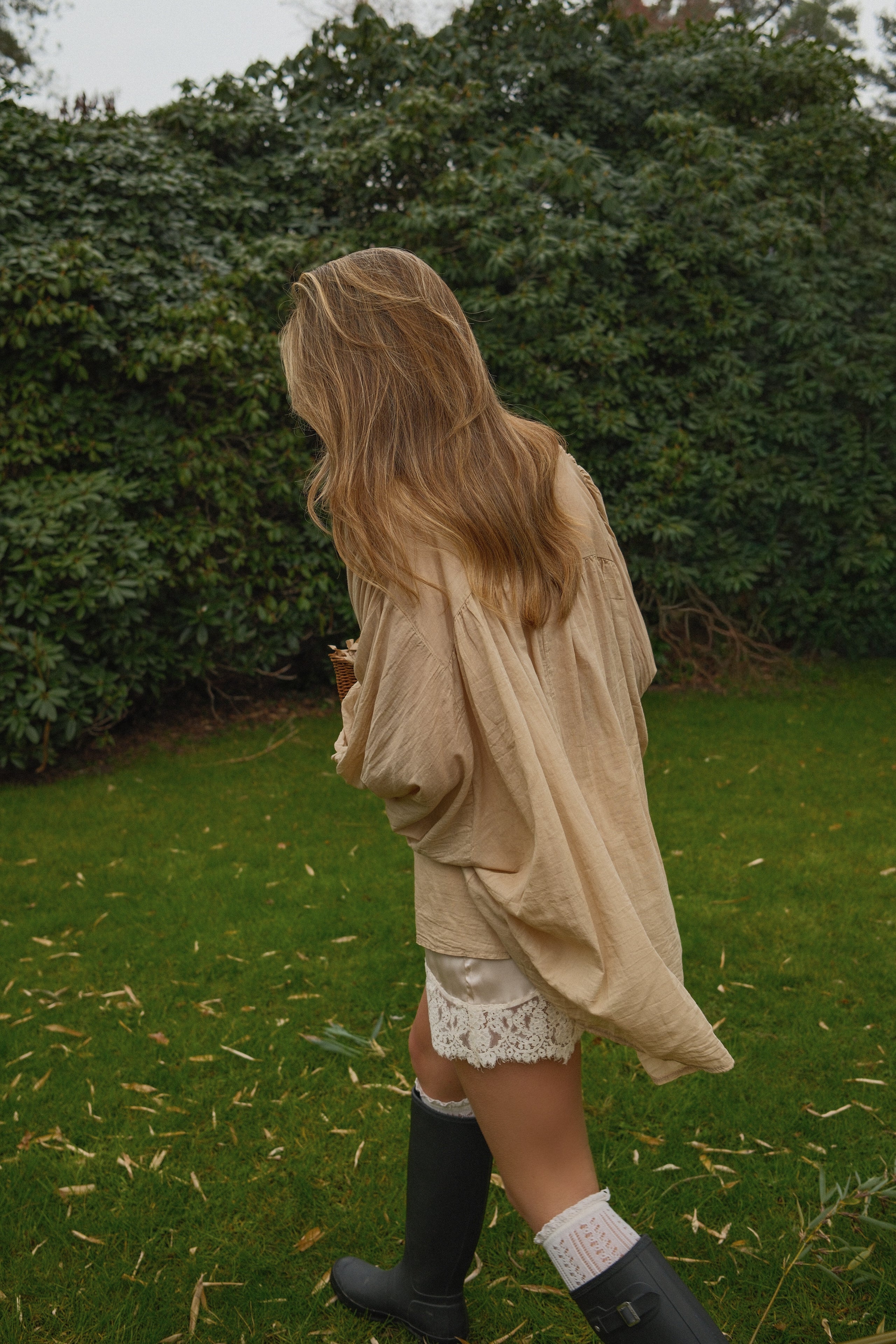 COTTON MAXI BLOUSE CAMEL