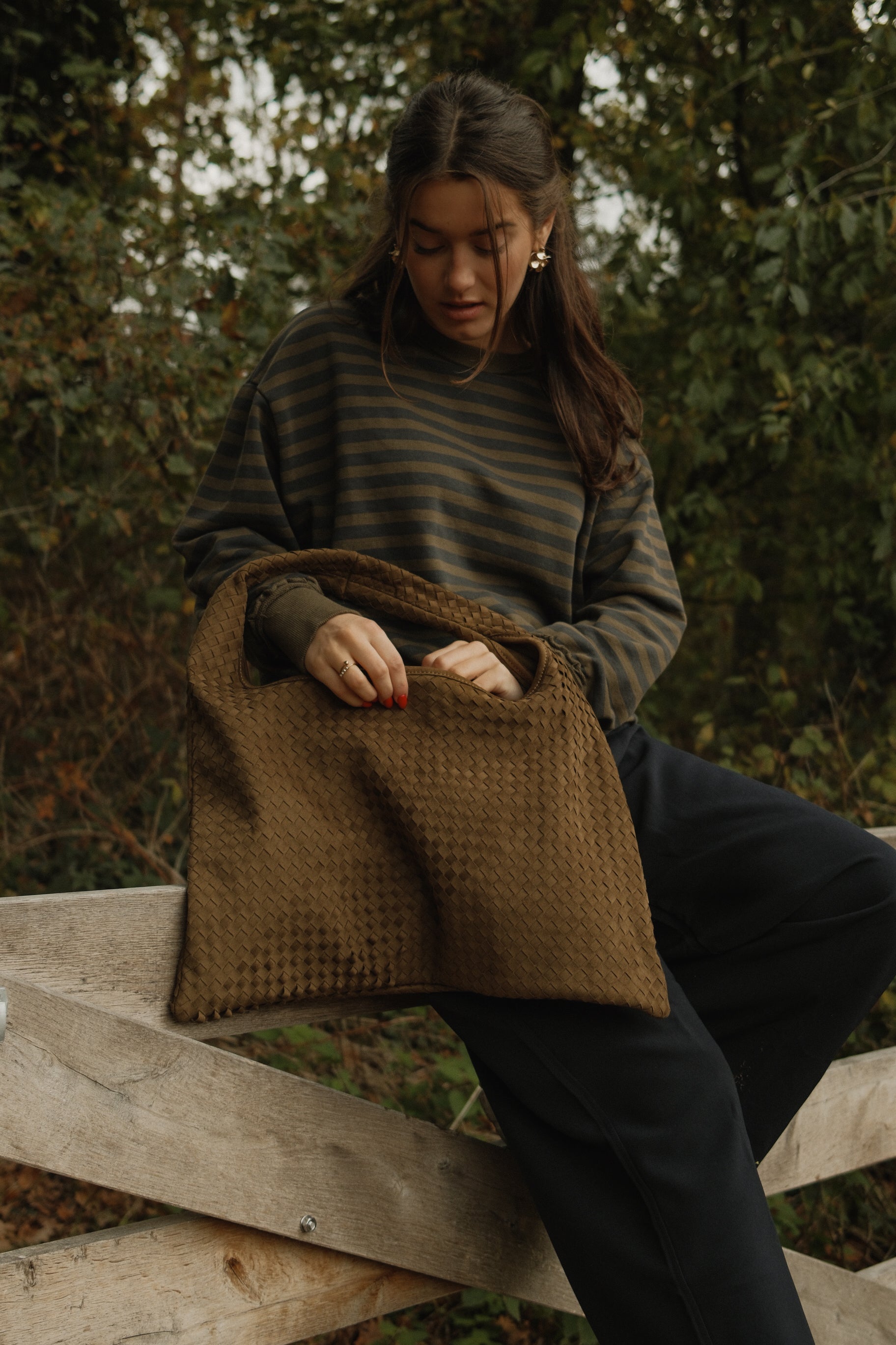 THE RETRO STRIPE SWEATER GREEN