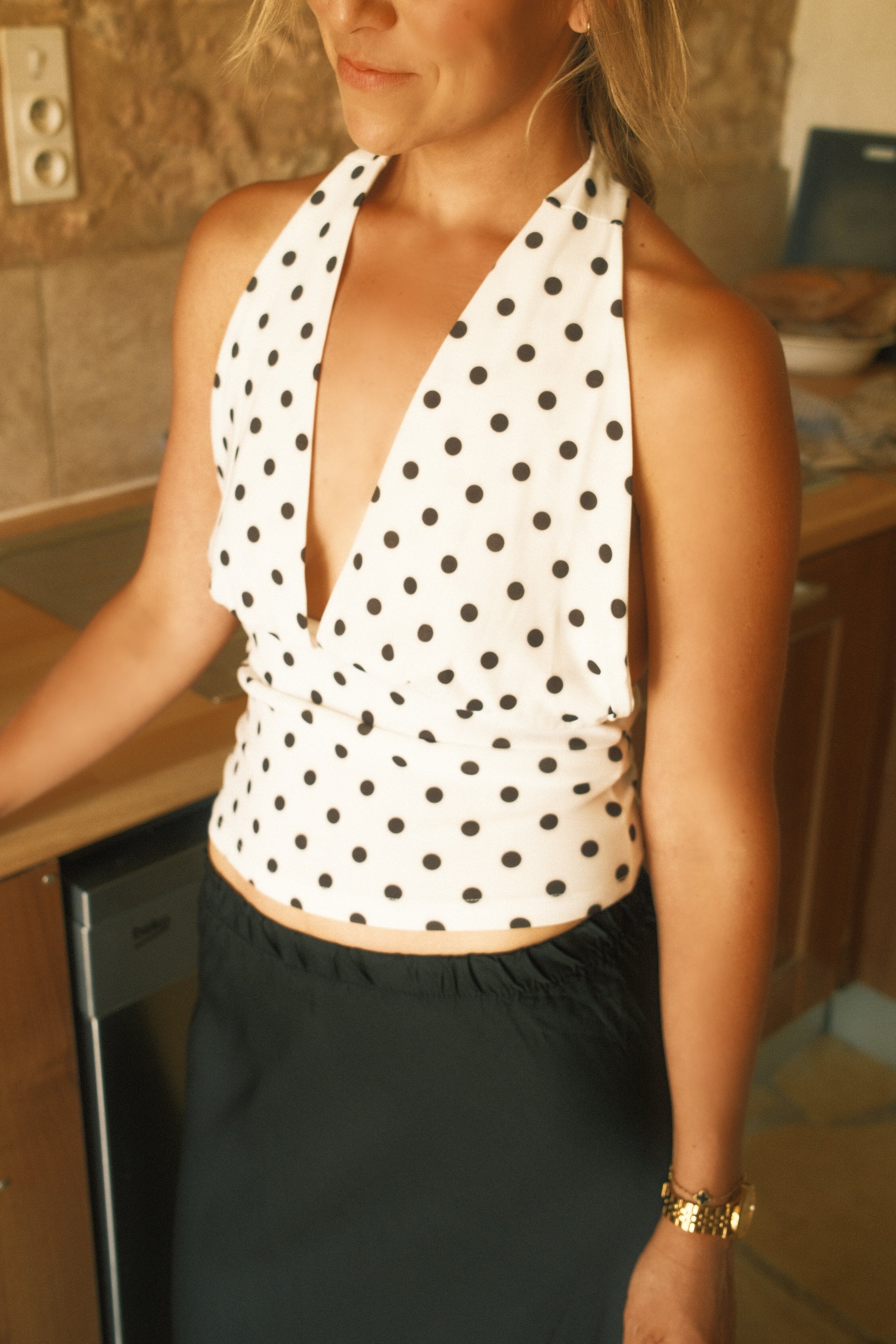 HALTER TOP POLKADOT