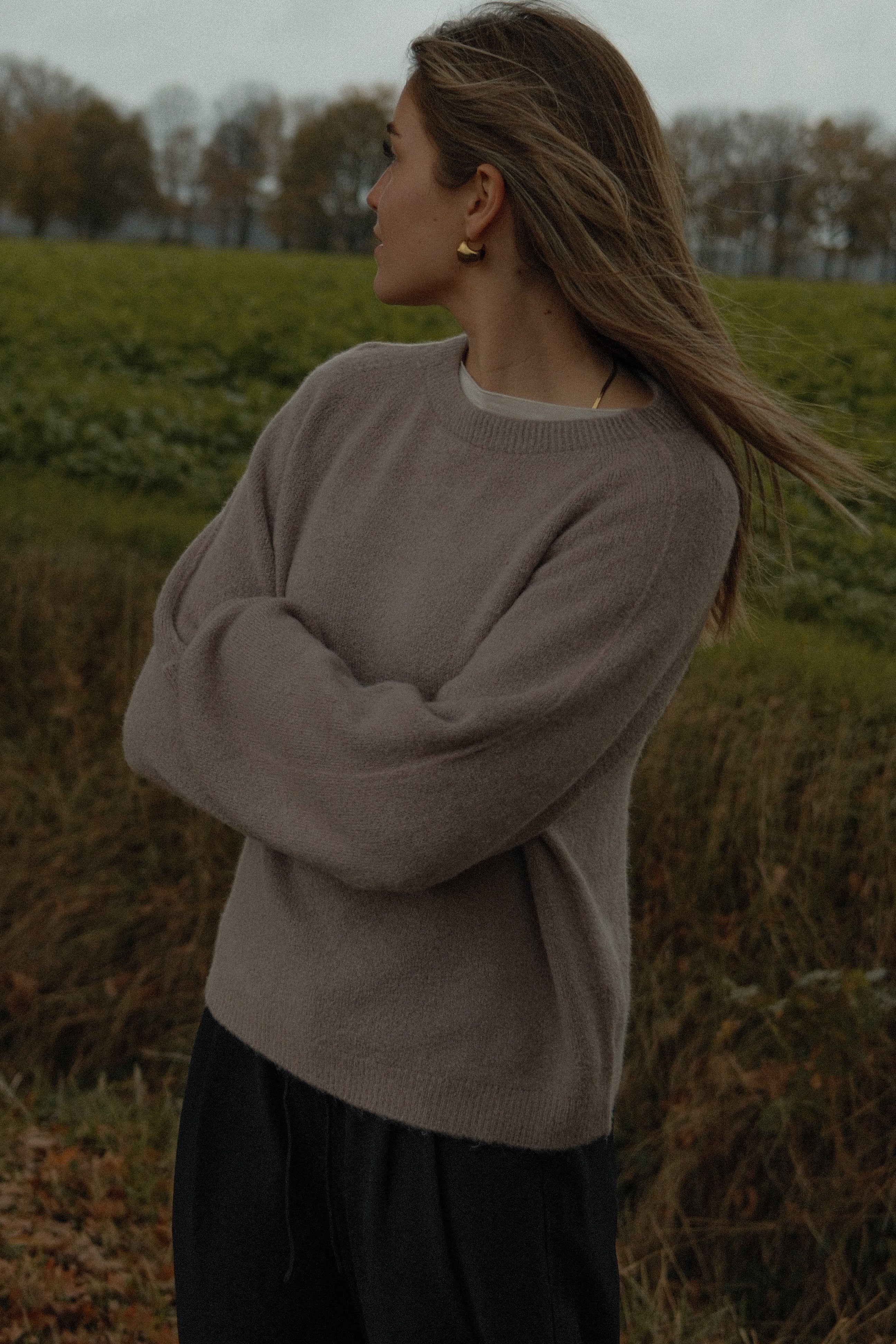 WIDE SLEEVE SARAH KNIT TAUPE