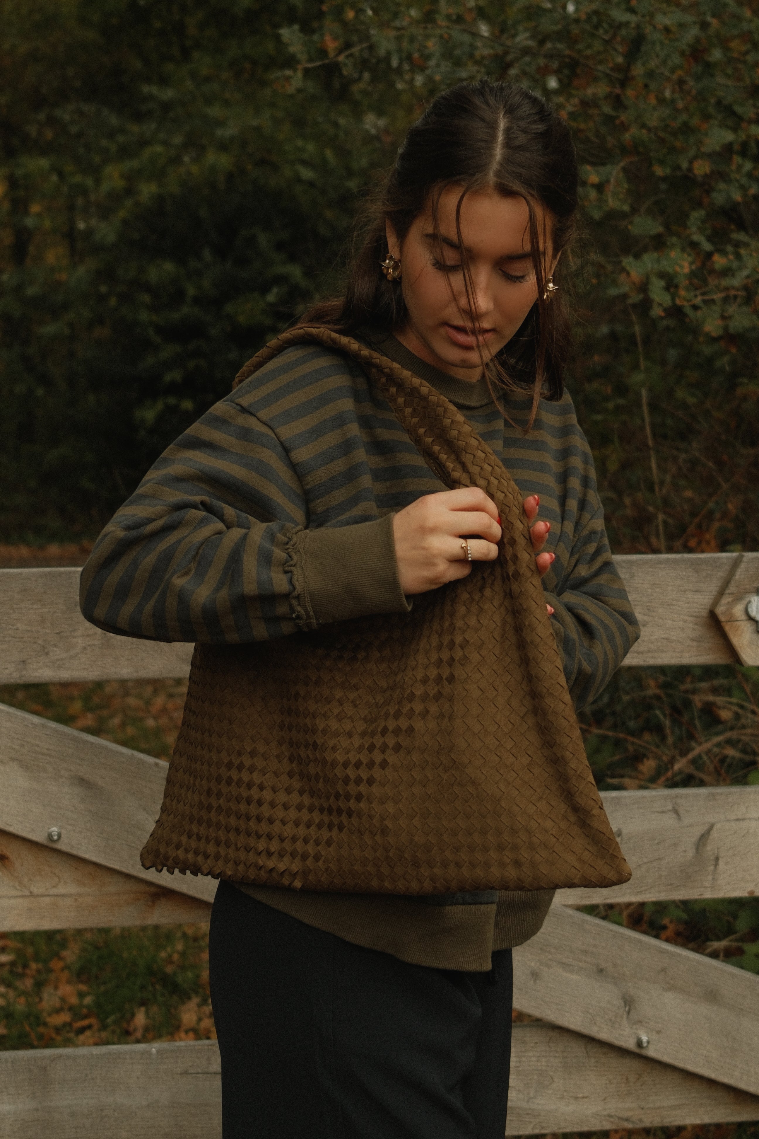 THE RETRO STRIPE SWEATER GREEN