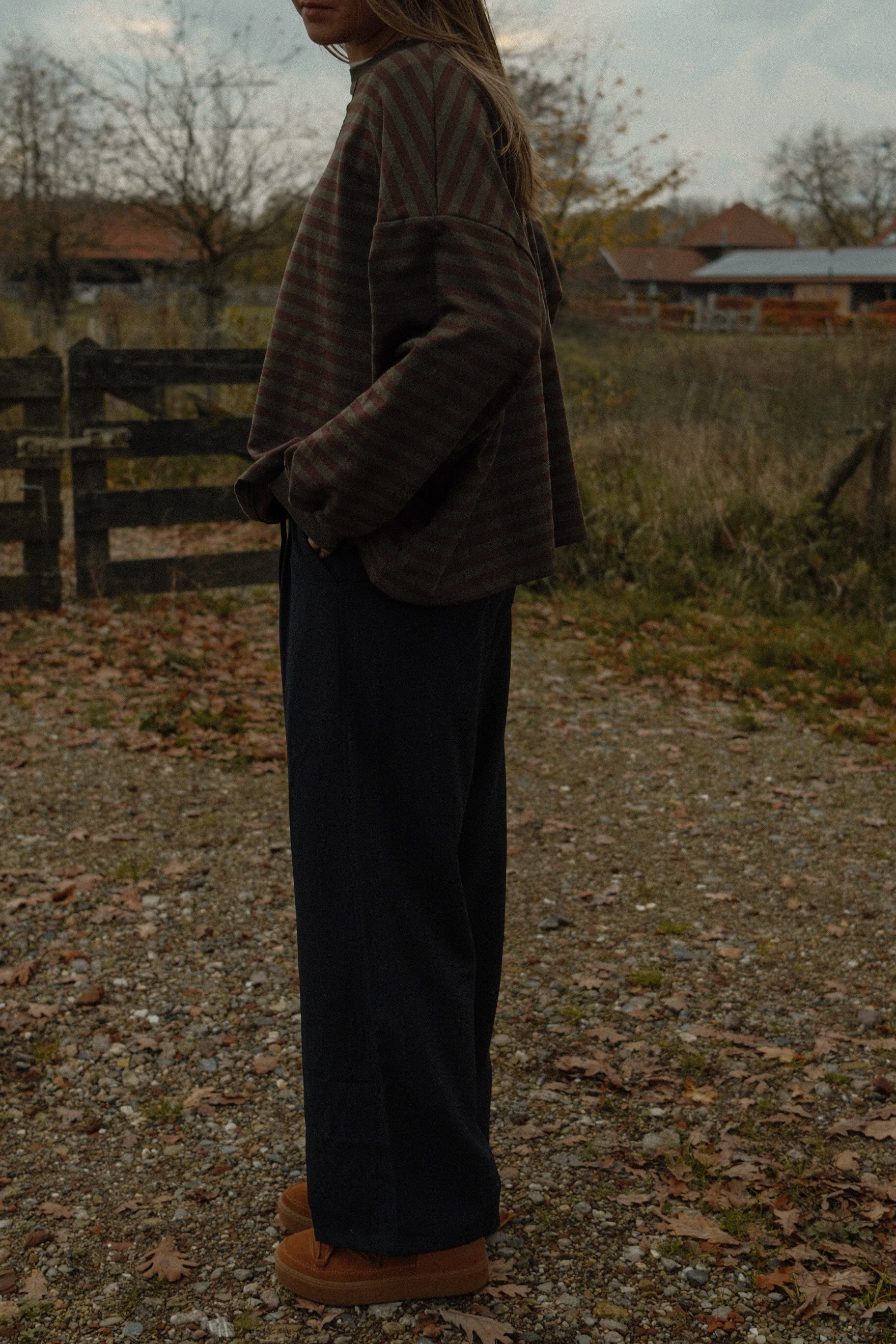 MEES SWEATER GREEN/BROWN