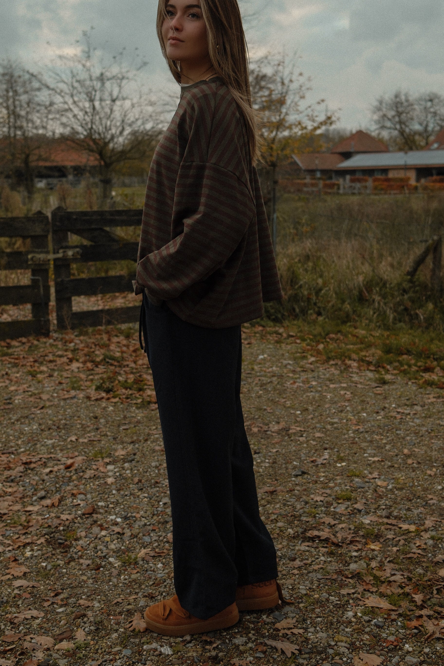 MEES SWEATER GREEN/BROWN