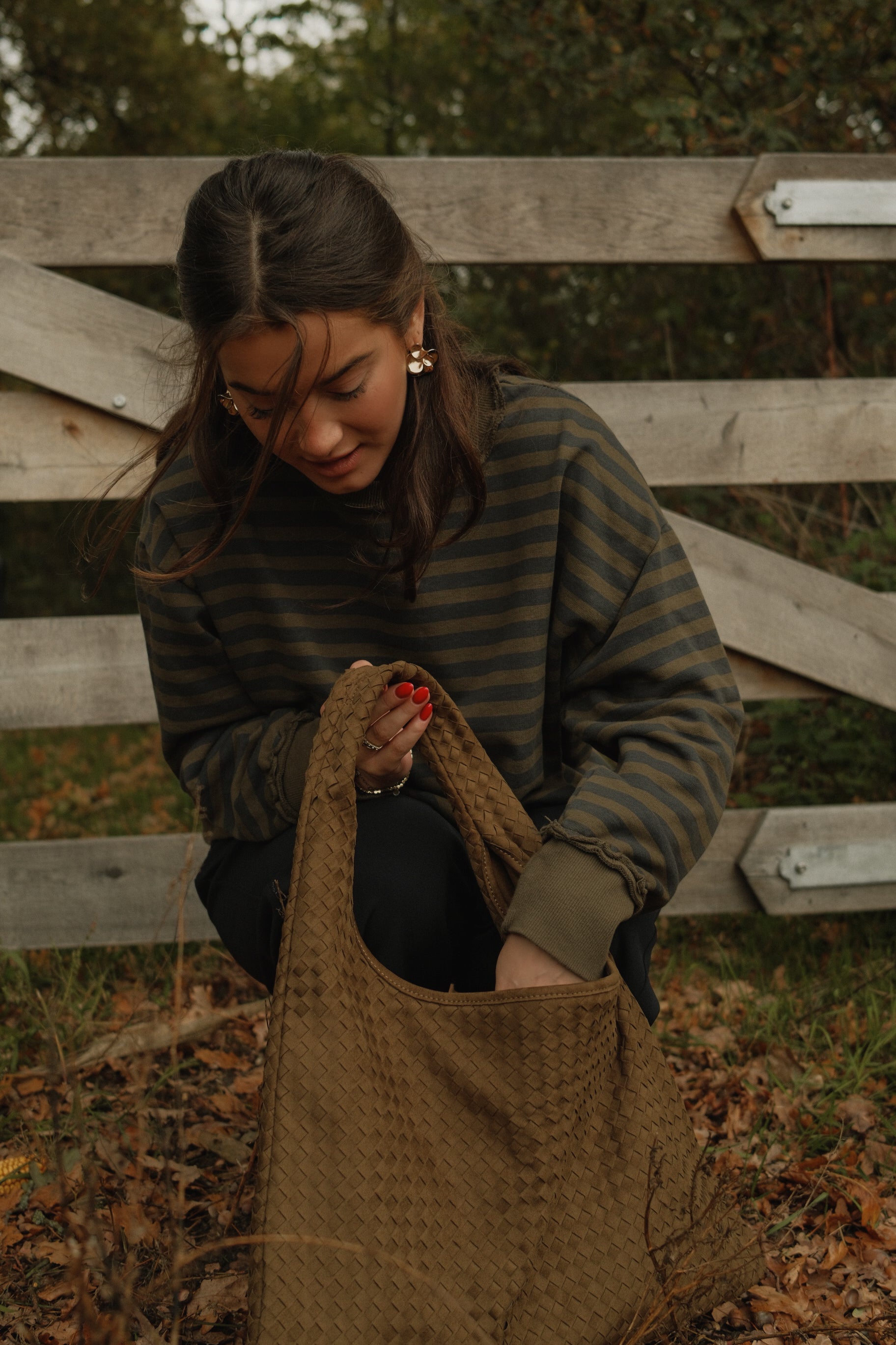 THE RETRO STRIPE SWEATER GREEN