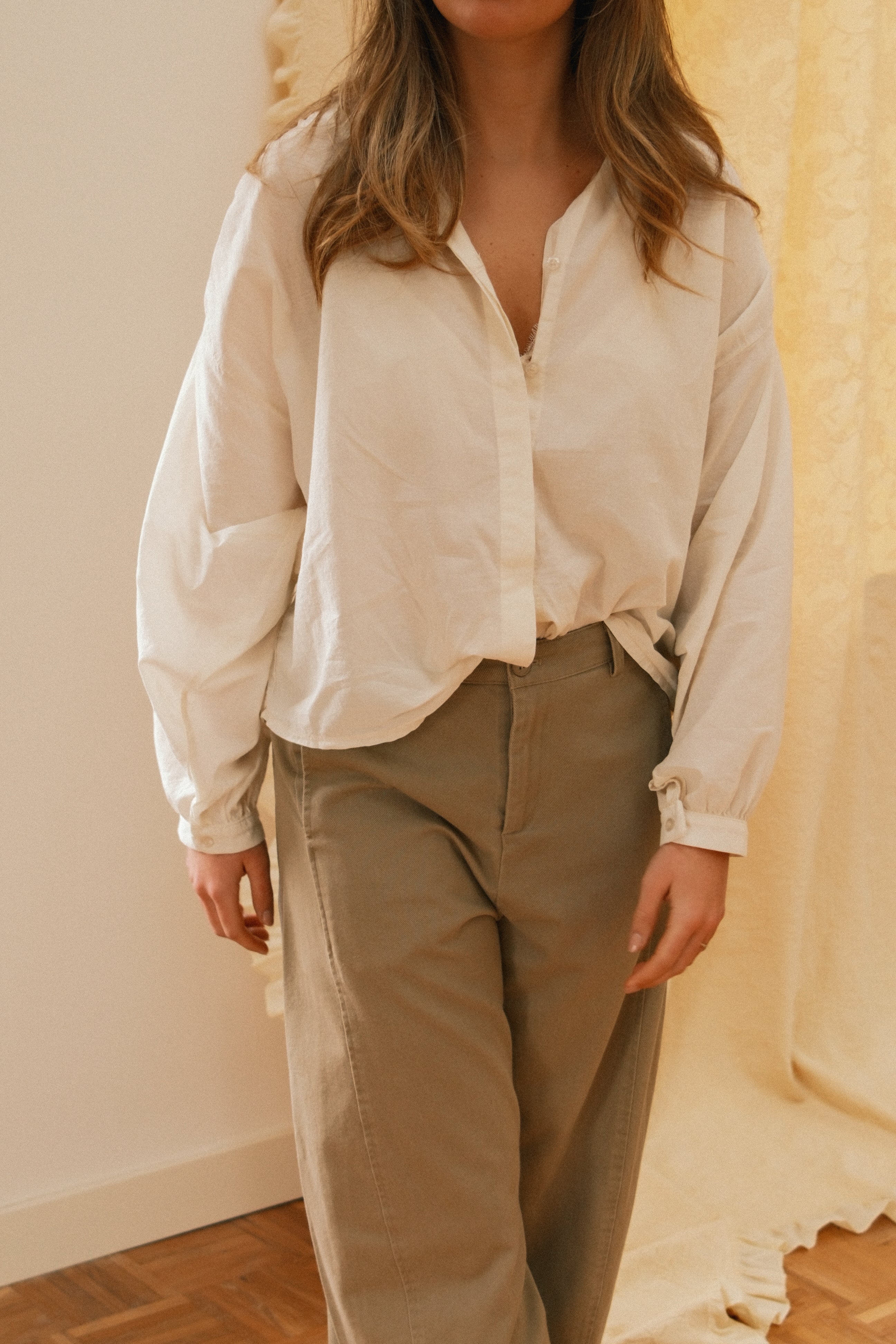COTTON BALLOON PANTS TAUPE