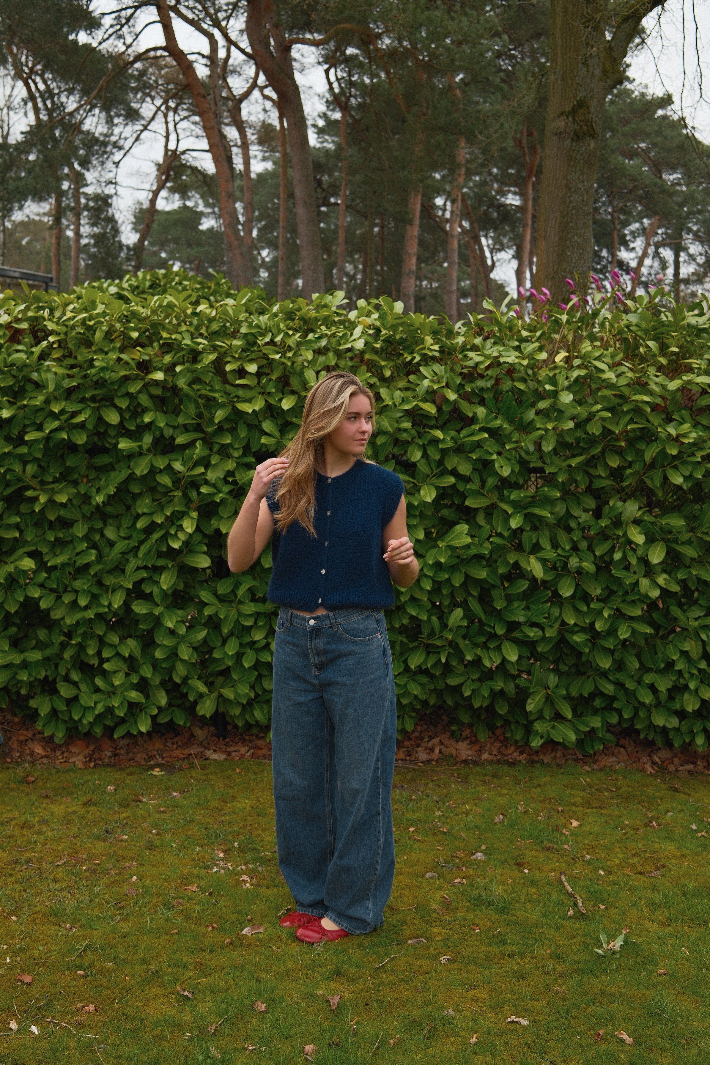 MOHAIR MEGGY GILET NAVY