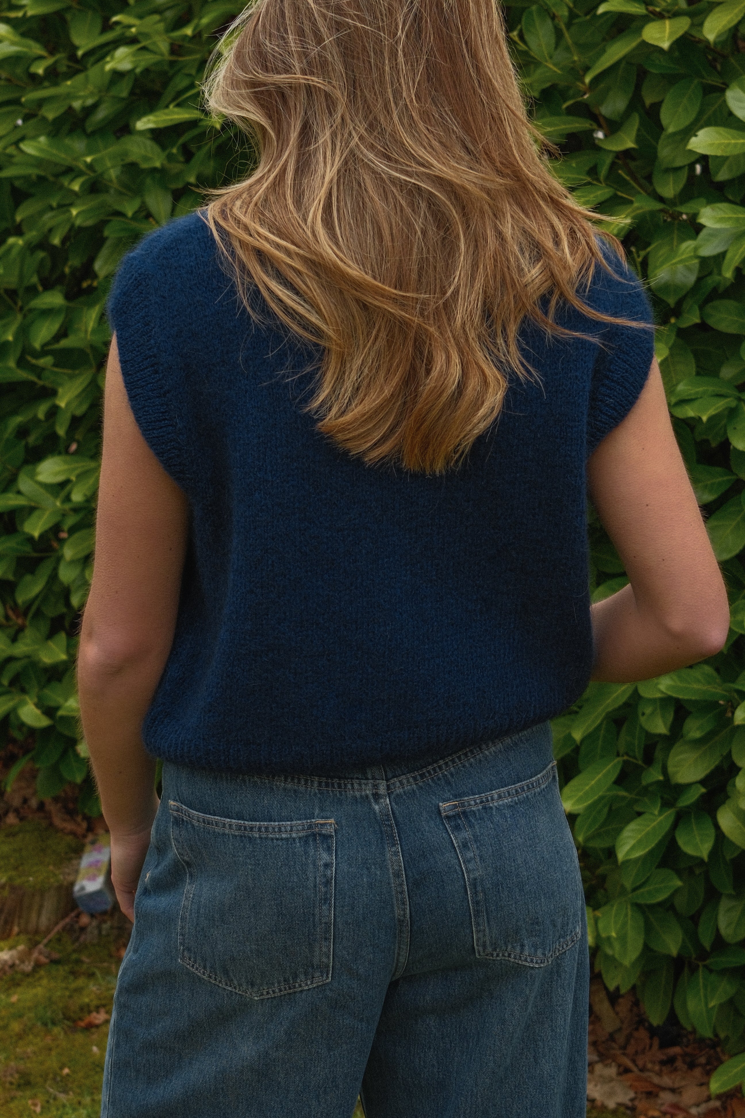 MOHAIR MEGGY GILET NAVY