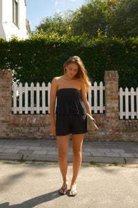 LINNEN MAE TOP BLACK