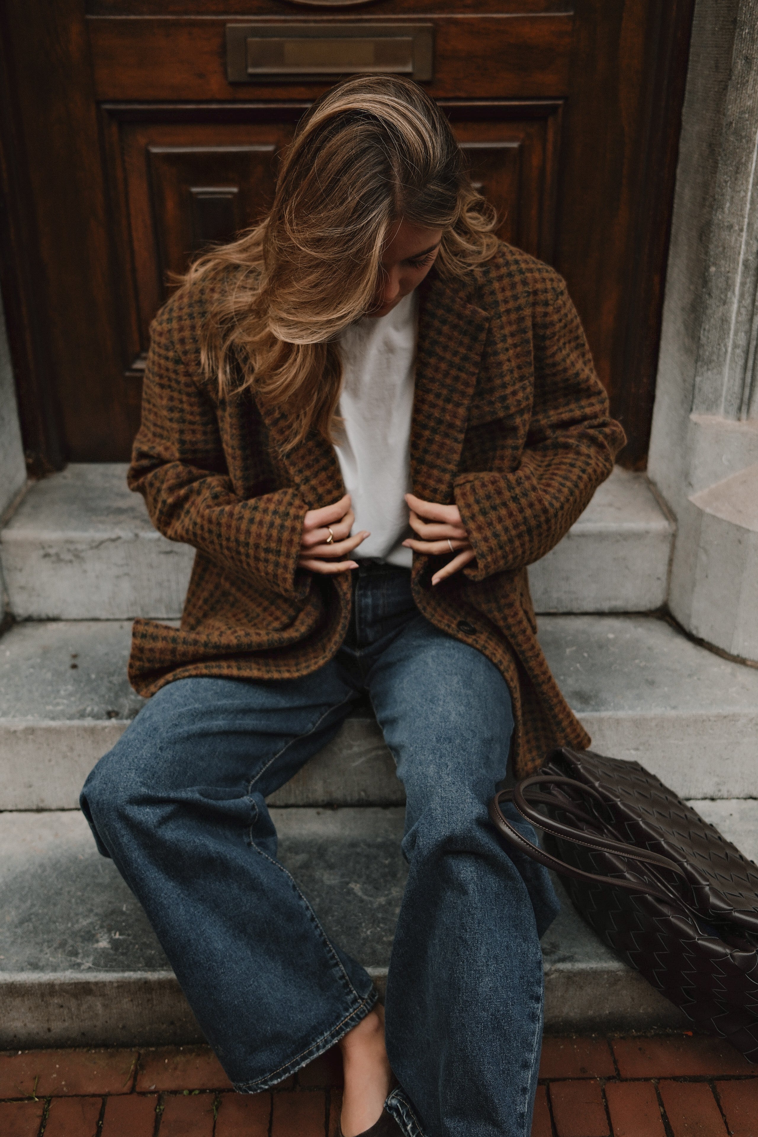 OVERSIZED CHECKED WOOLMIX BLAZER