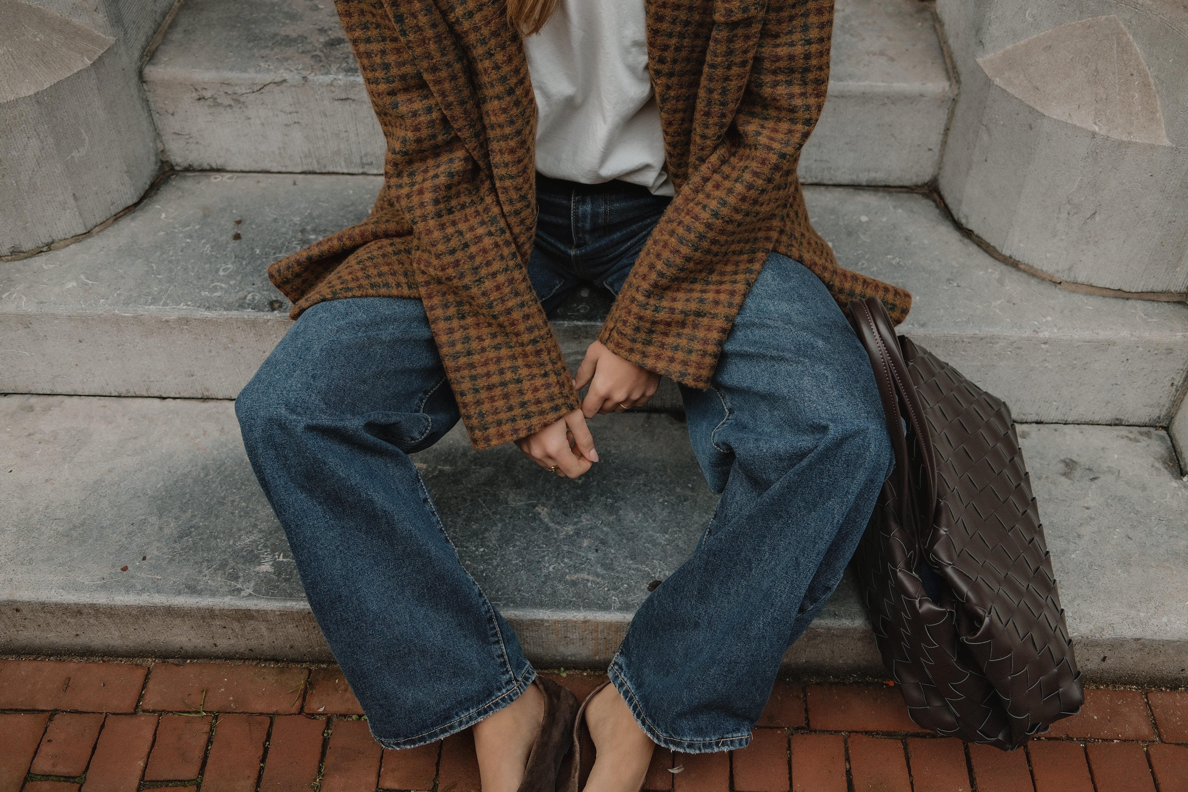 OVERSIZED CHECKED WOOLMIX BLAZER