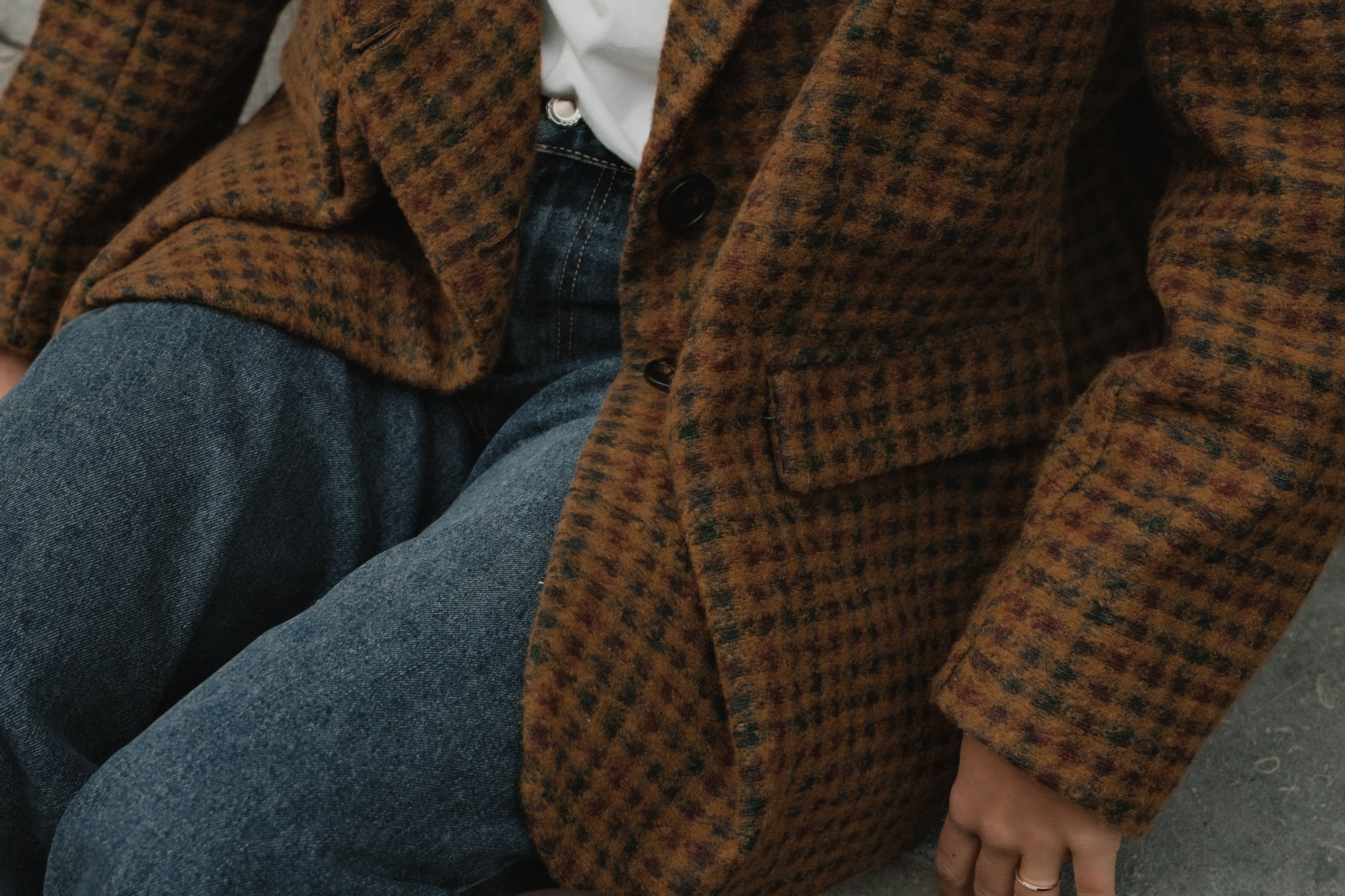OVERSIZED CHECKED WOOLMIX BLAZER