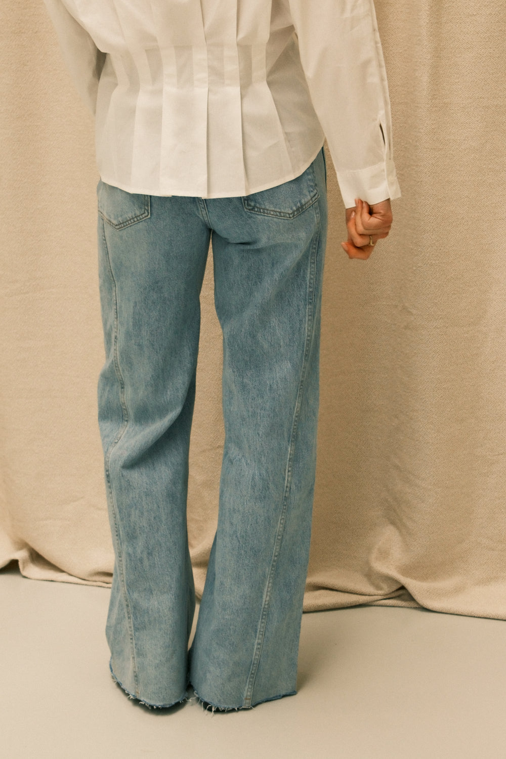 TAILORED COTTON BLOUSE WHITE
