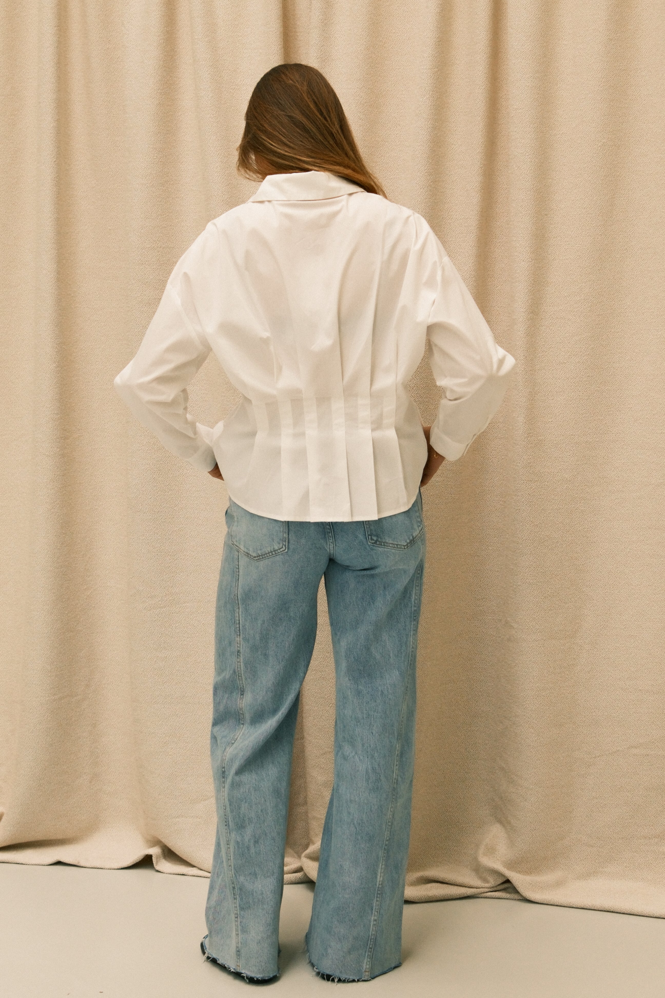 TAILORED COTTON BLOUSE WHITE