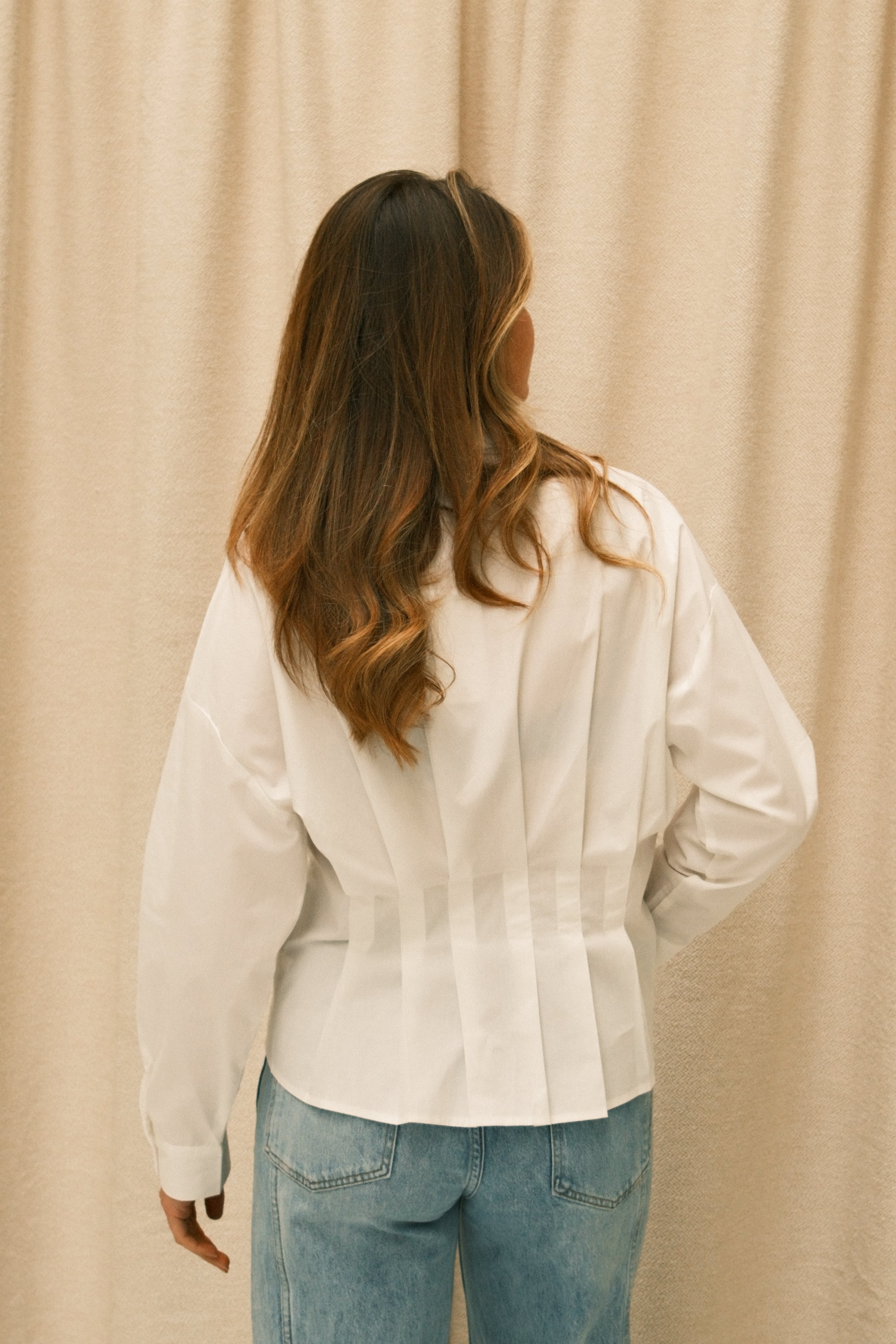 TAILORED COTTON BLOUSE WHITE