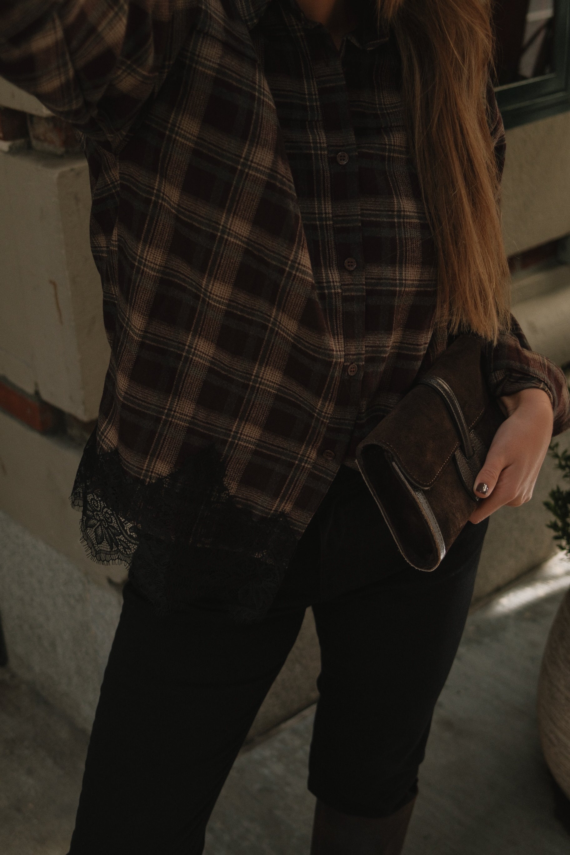 HARLEM CHECKED SHIRT BROWN