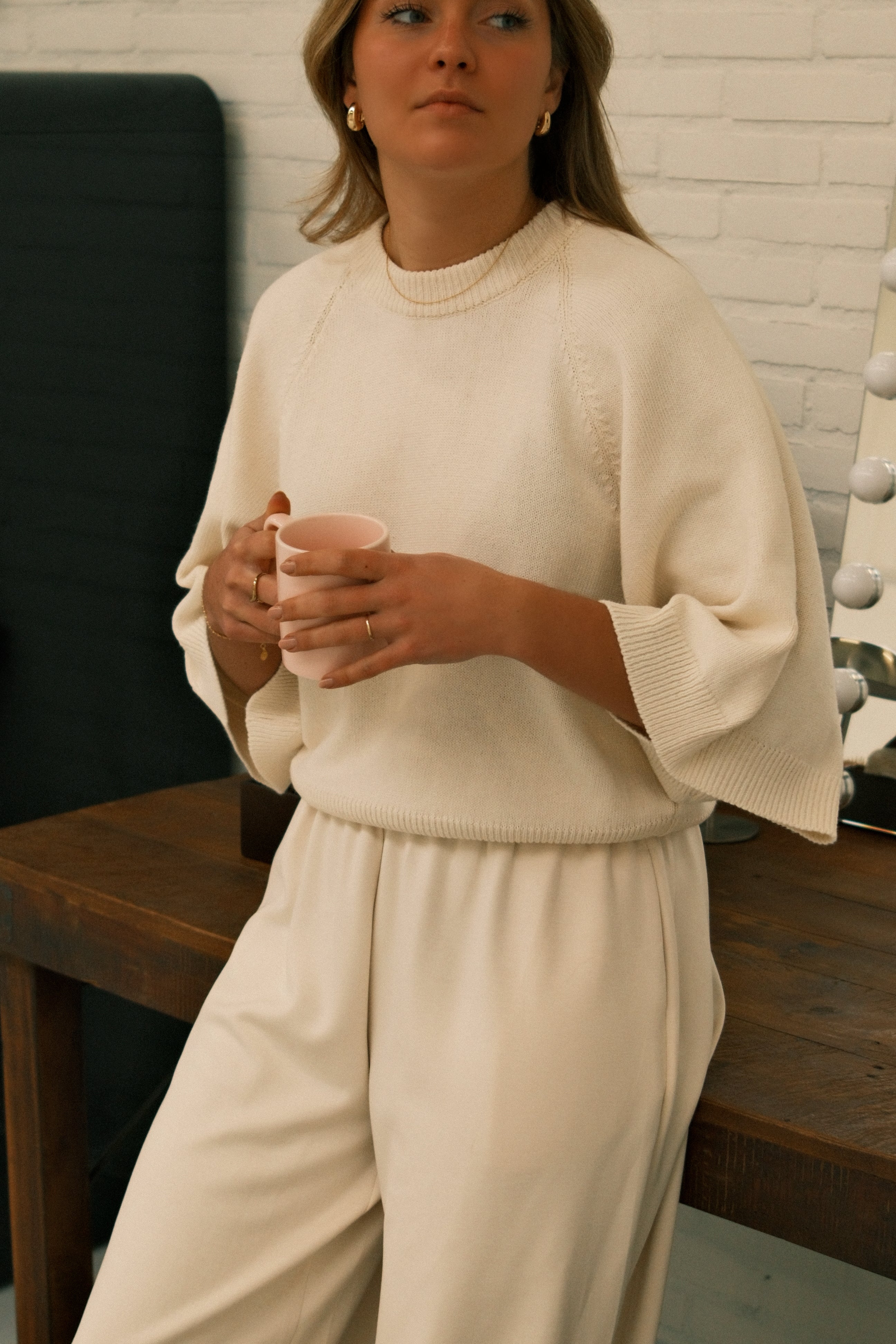 THE COTTON SAAR KNIT ECRU
