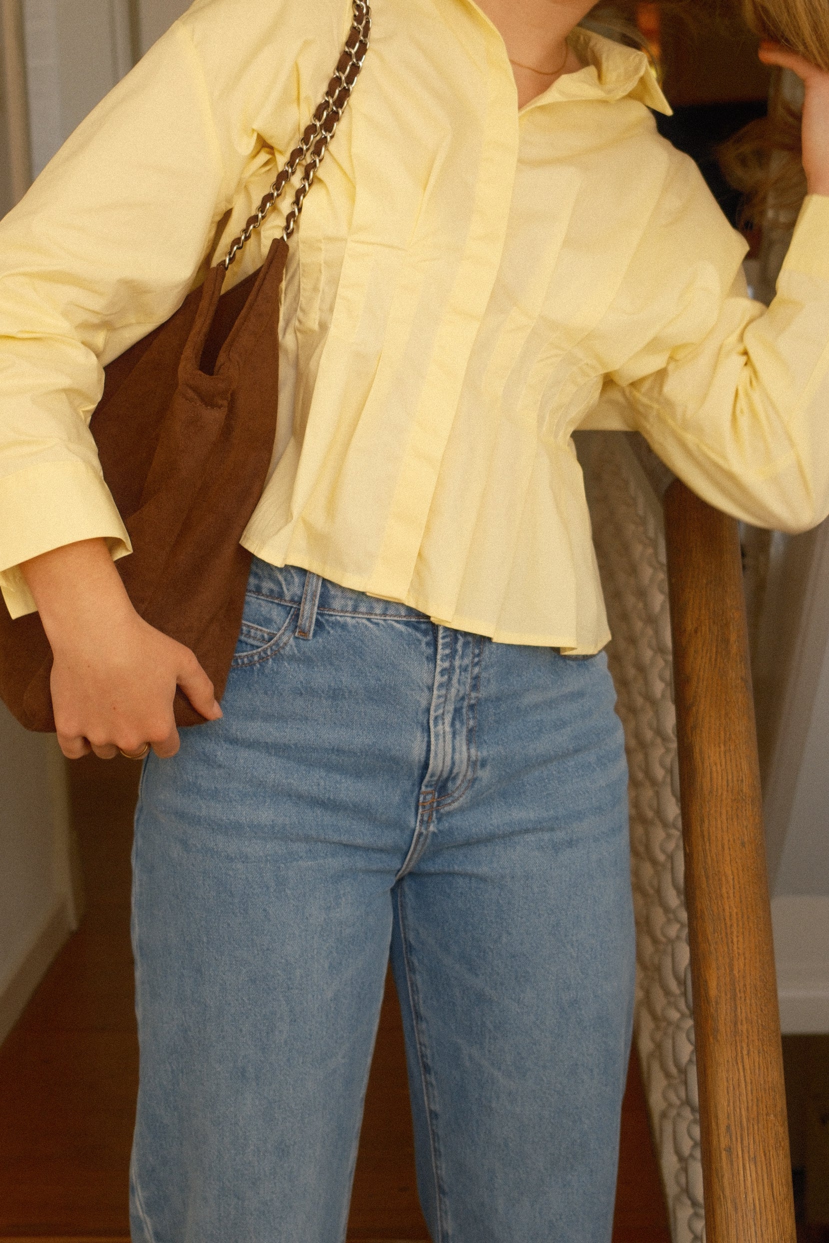 TAILORED COTTON BLOUSE YELLOW