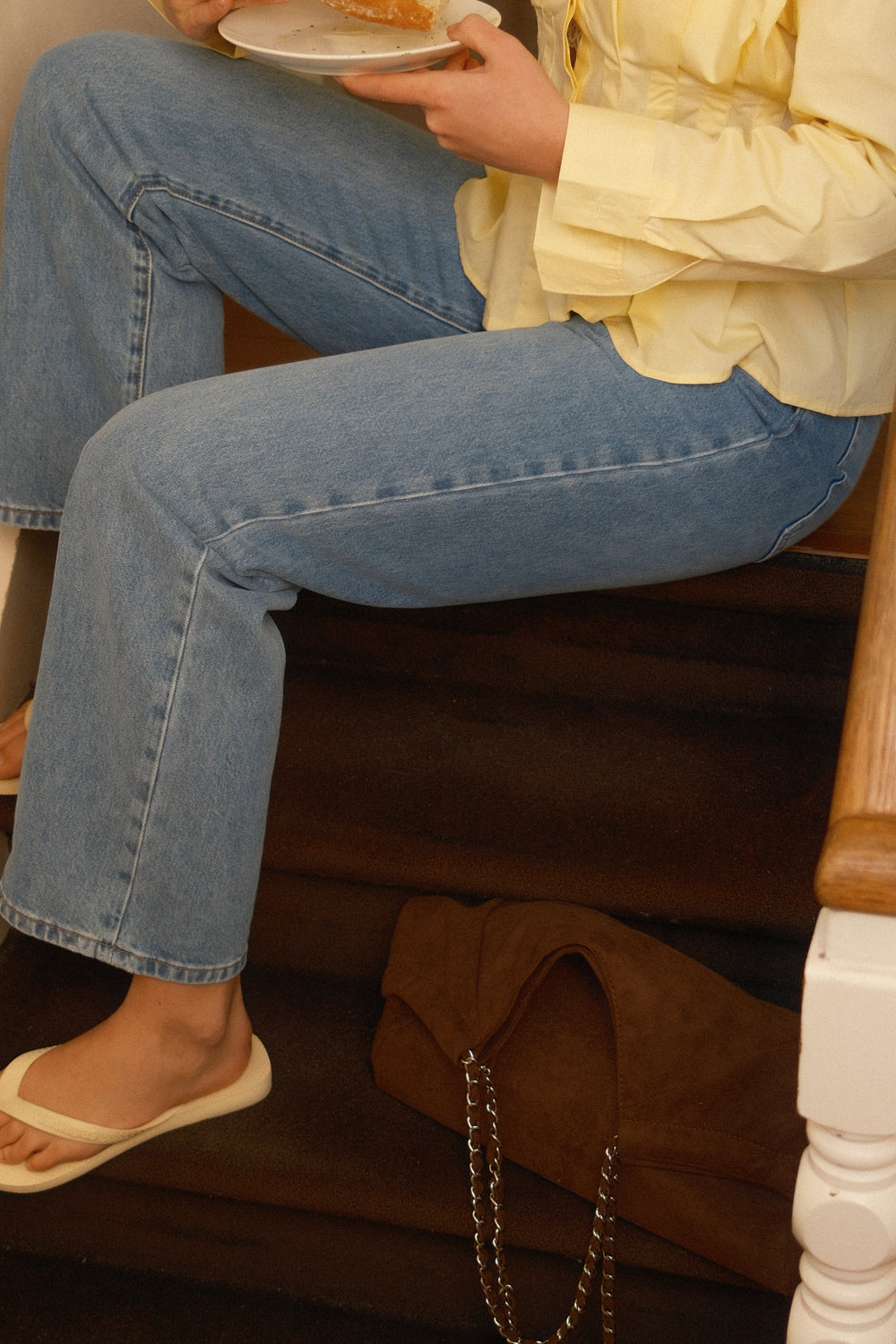 TAILORED COTTON BLOUSE YELLOW