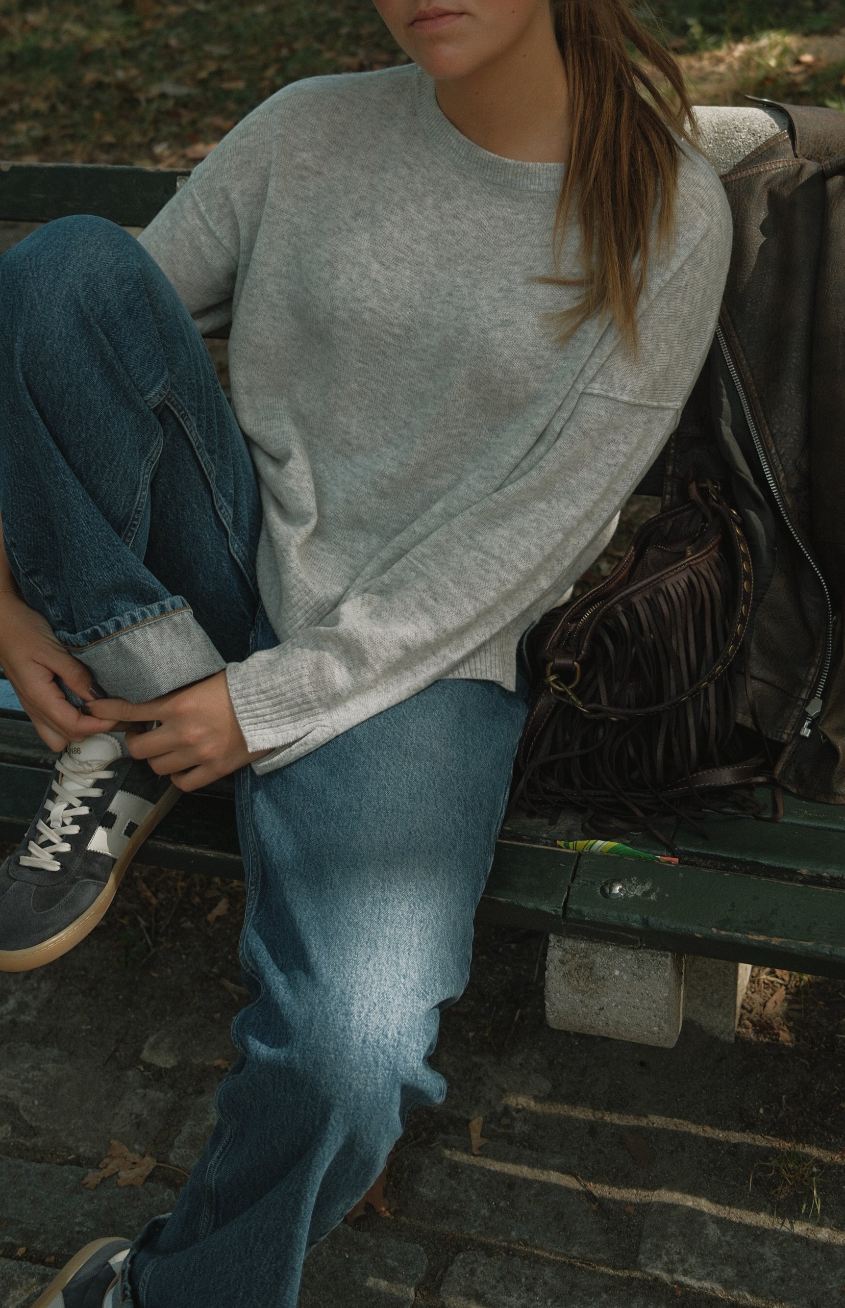 CASHMERE UPPER EAST SIDE KNIT GREY