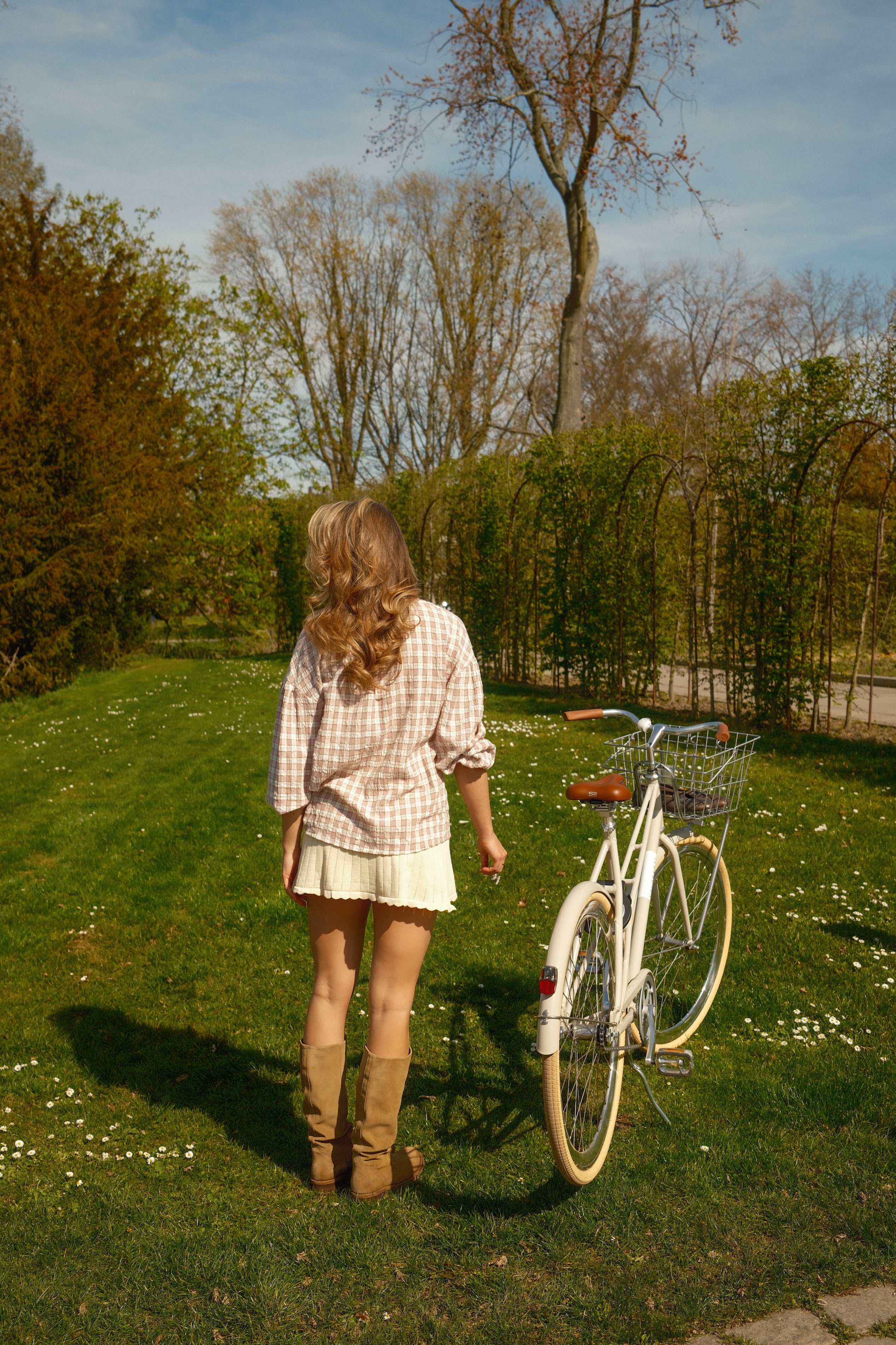 LAUREN CHECKED SHIRT OLD PINK