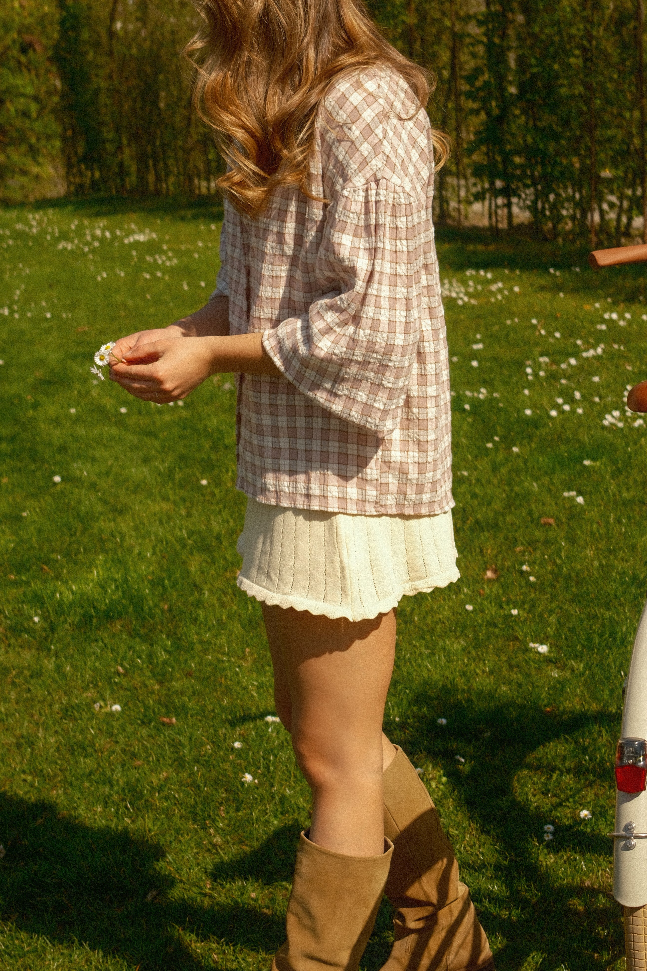 LAUREN CHECKED SHIRT OLD PINK