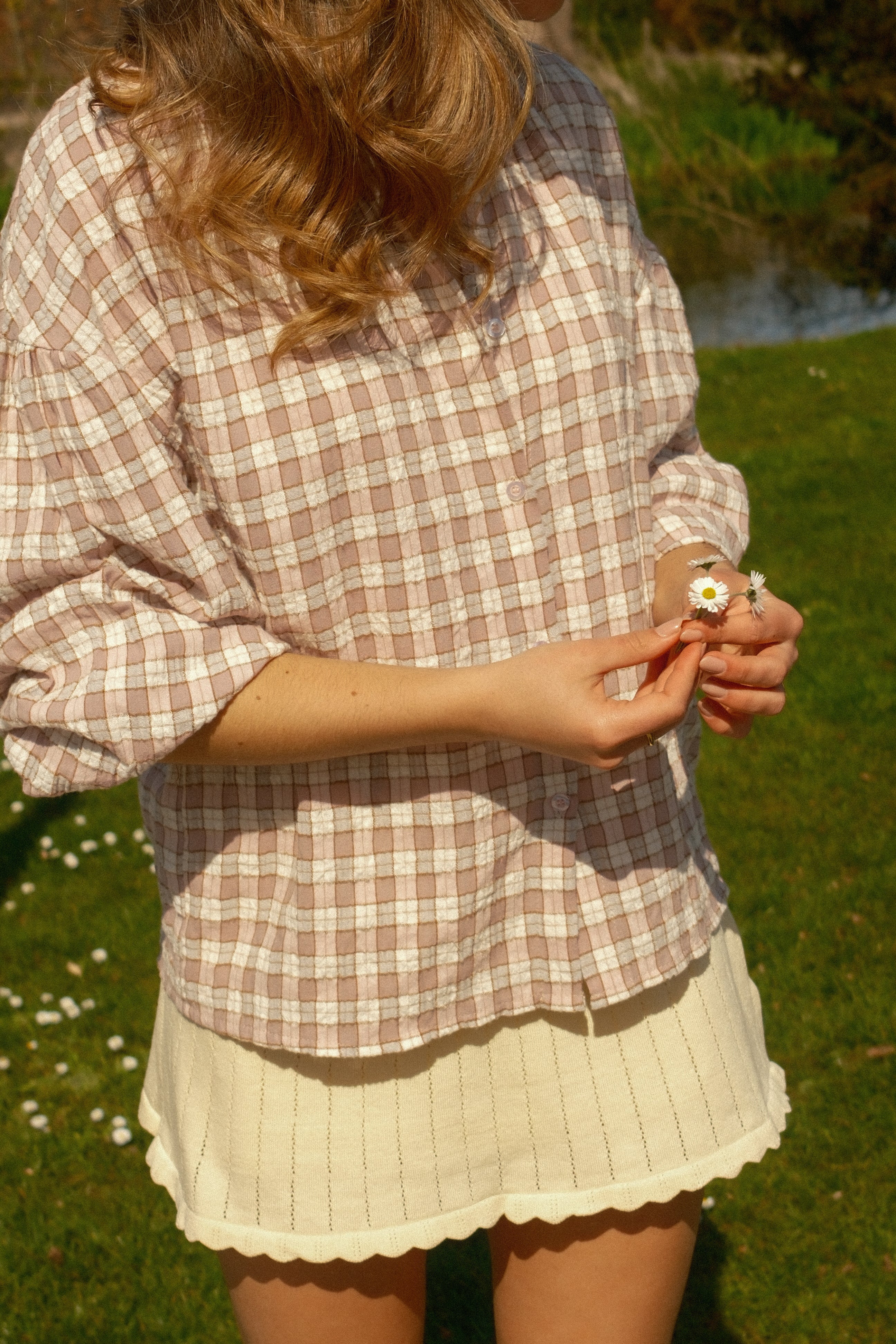 LAUREN CHECKED SHIRT OLD PINK