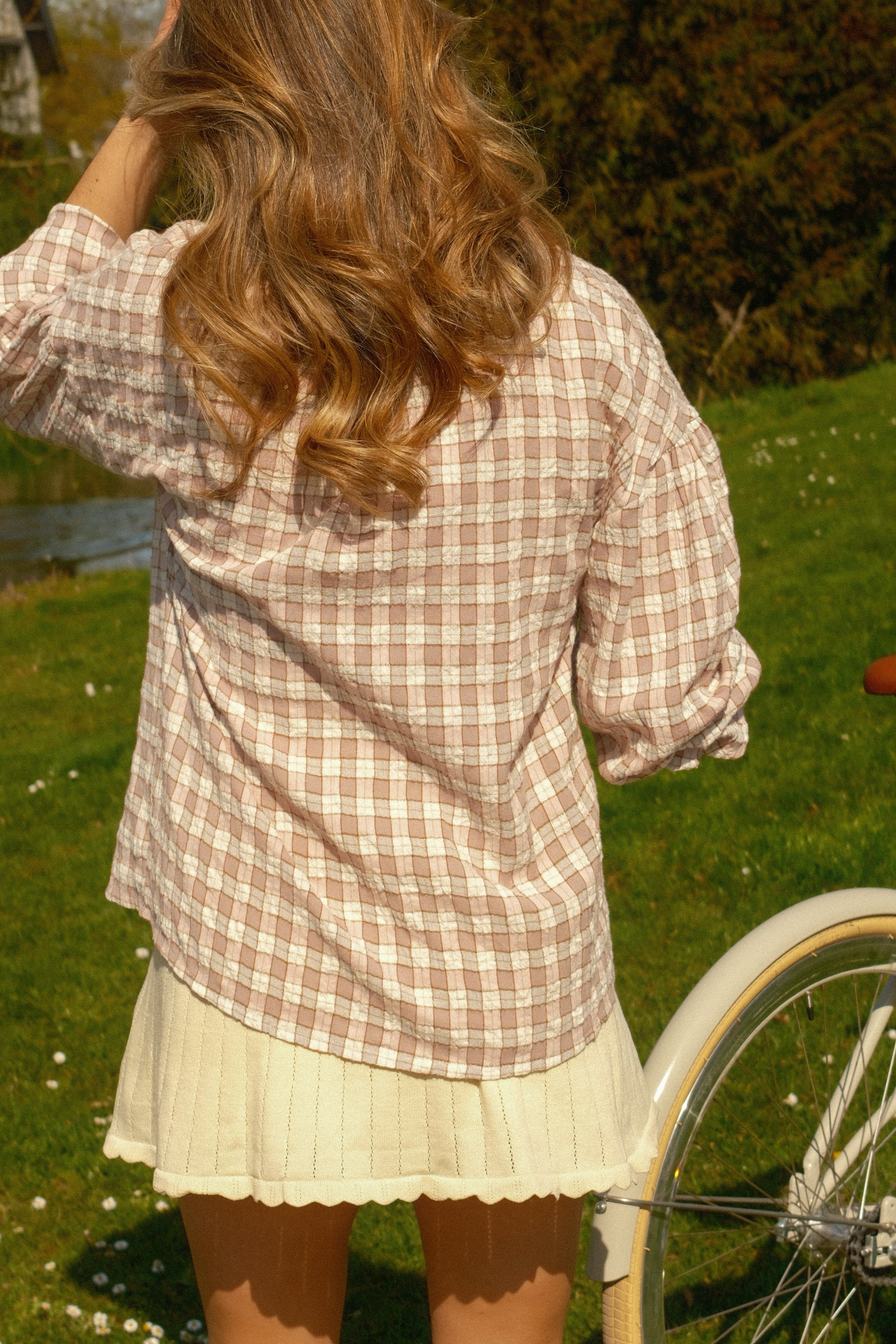 LAUREN CHECKED SHIRT OLD PINK