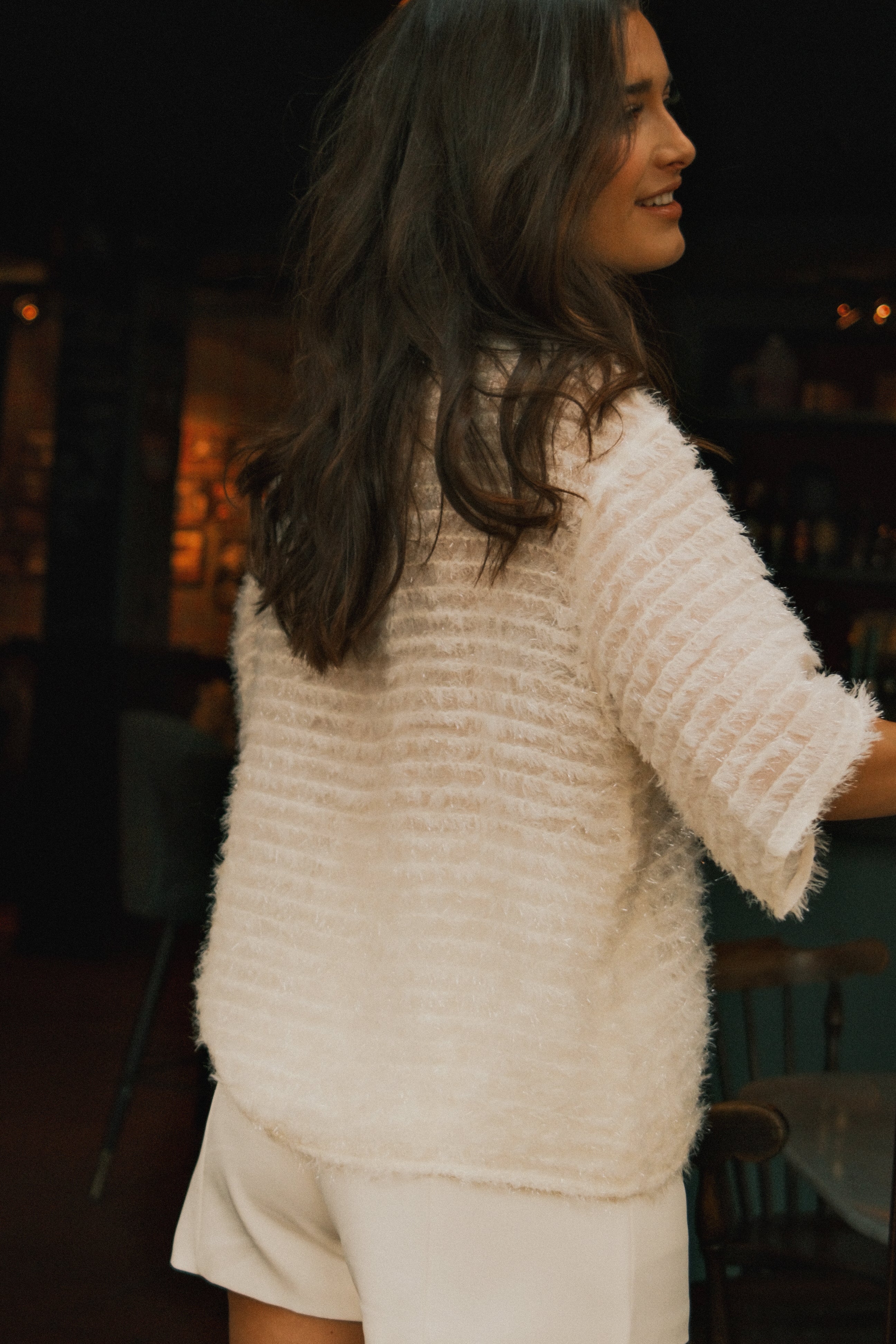 THE HOLIDAYS TOP ECRU