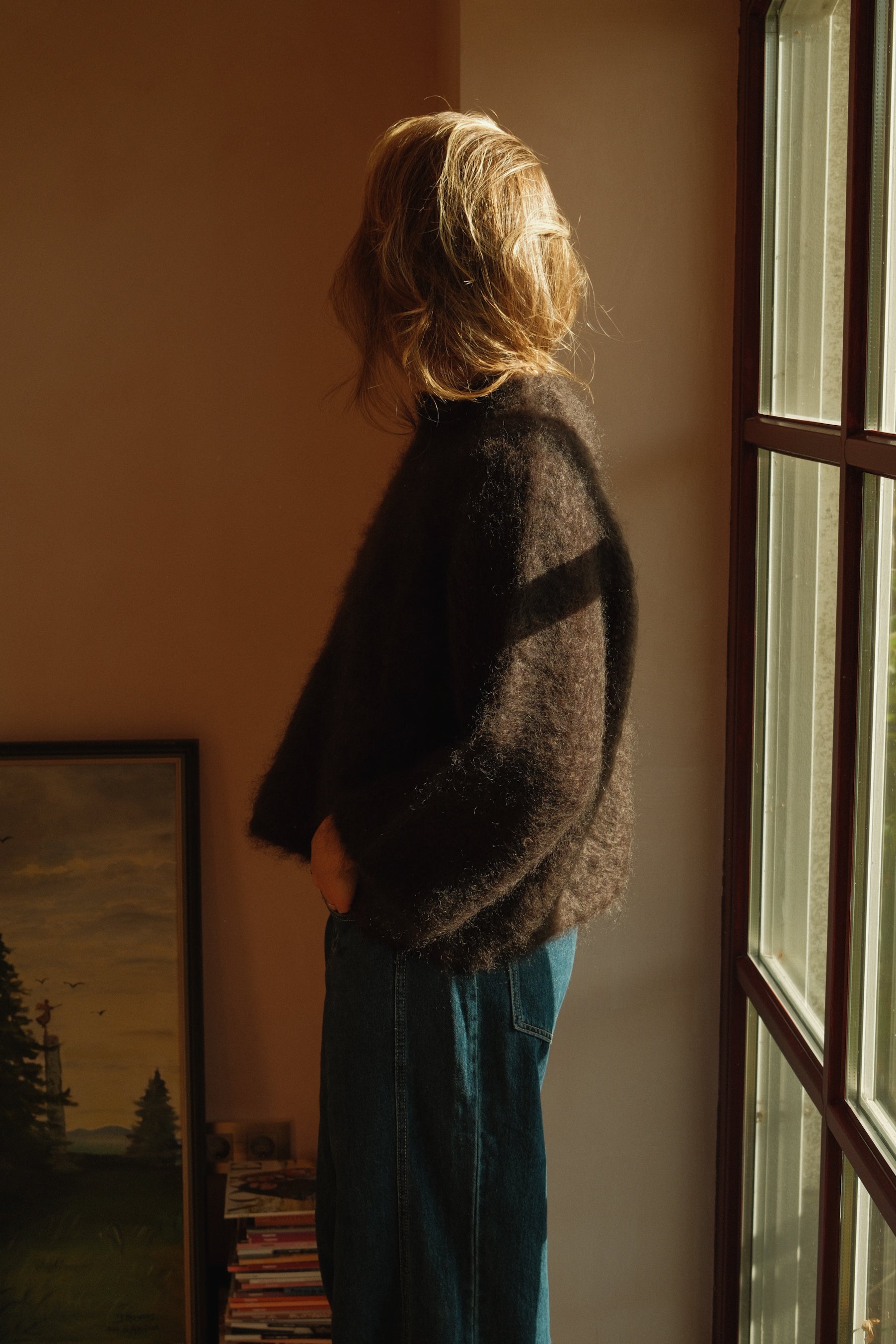 THE MOHAIR CLOUD KNIT CHOCOLATE