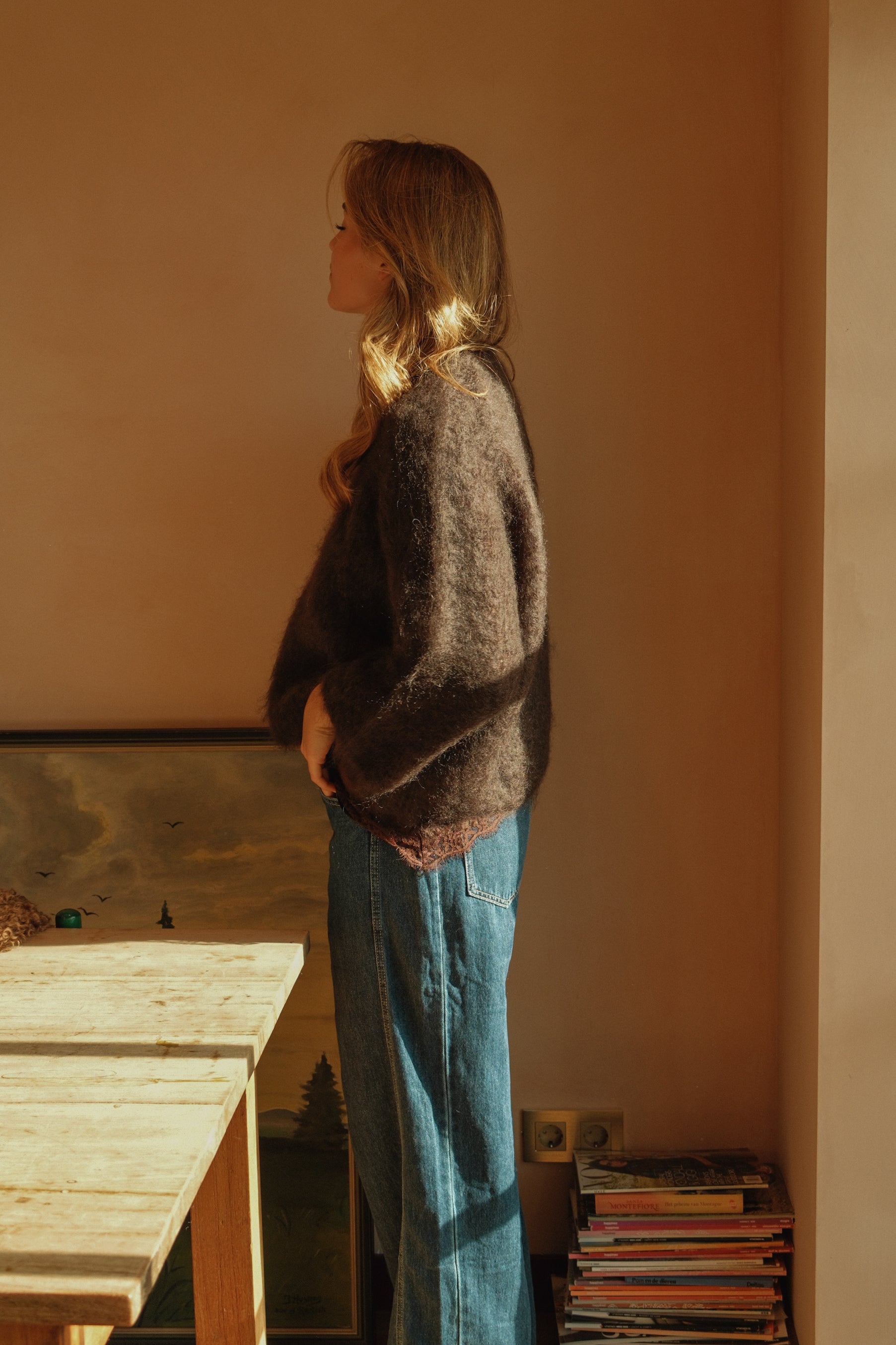 THE MOHAIR CLOUD KNIT CHOCOLATE