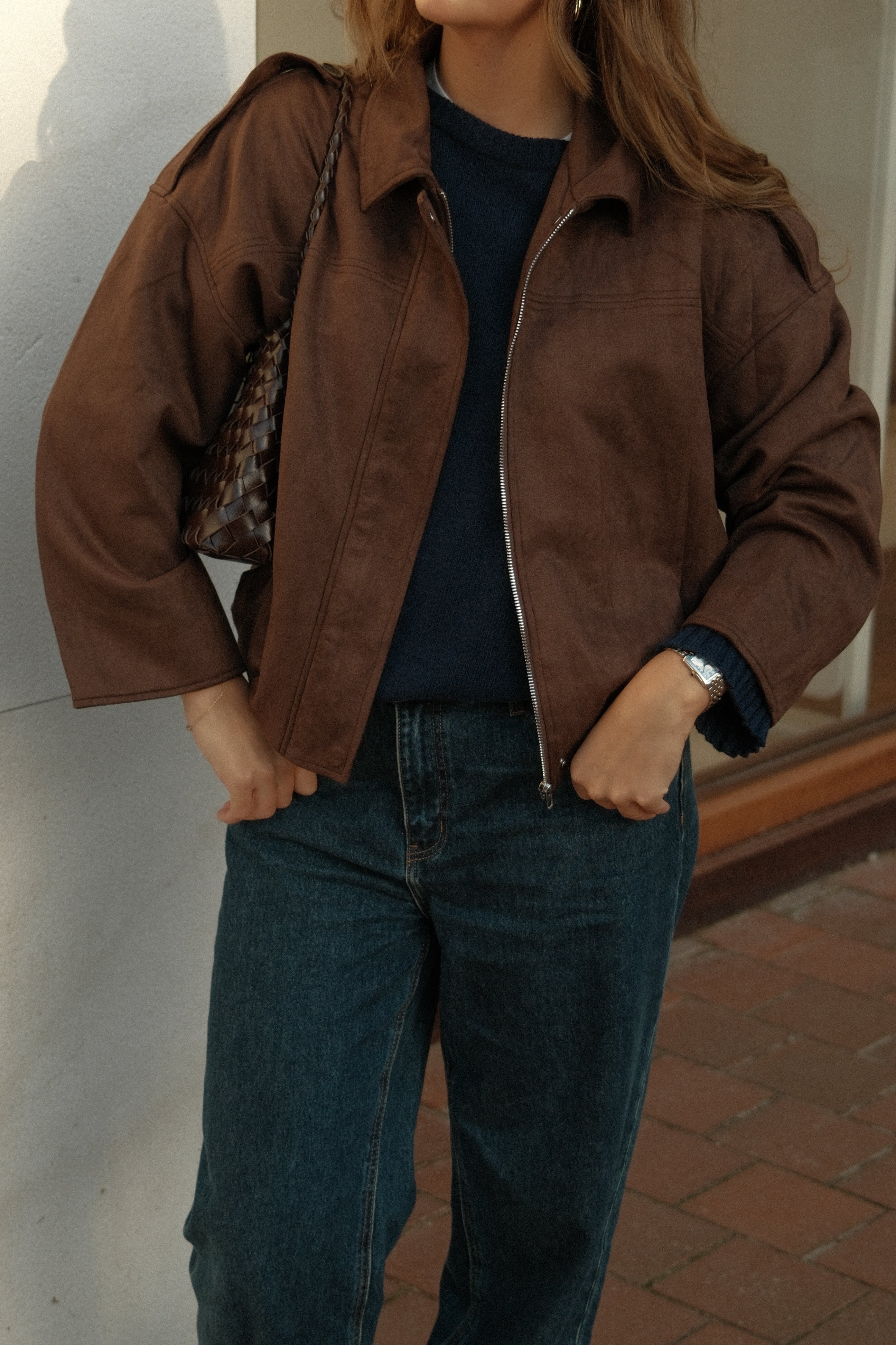 BOMBER SUEDE CHOCO