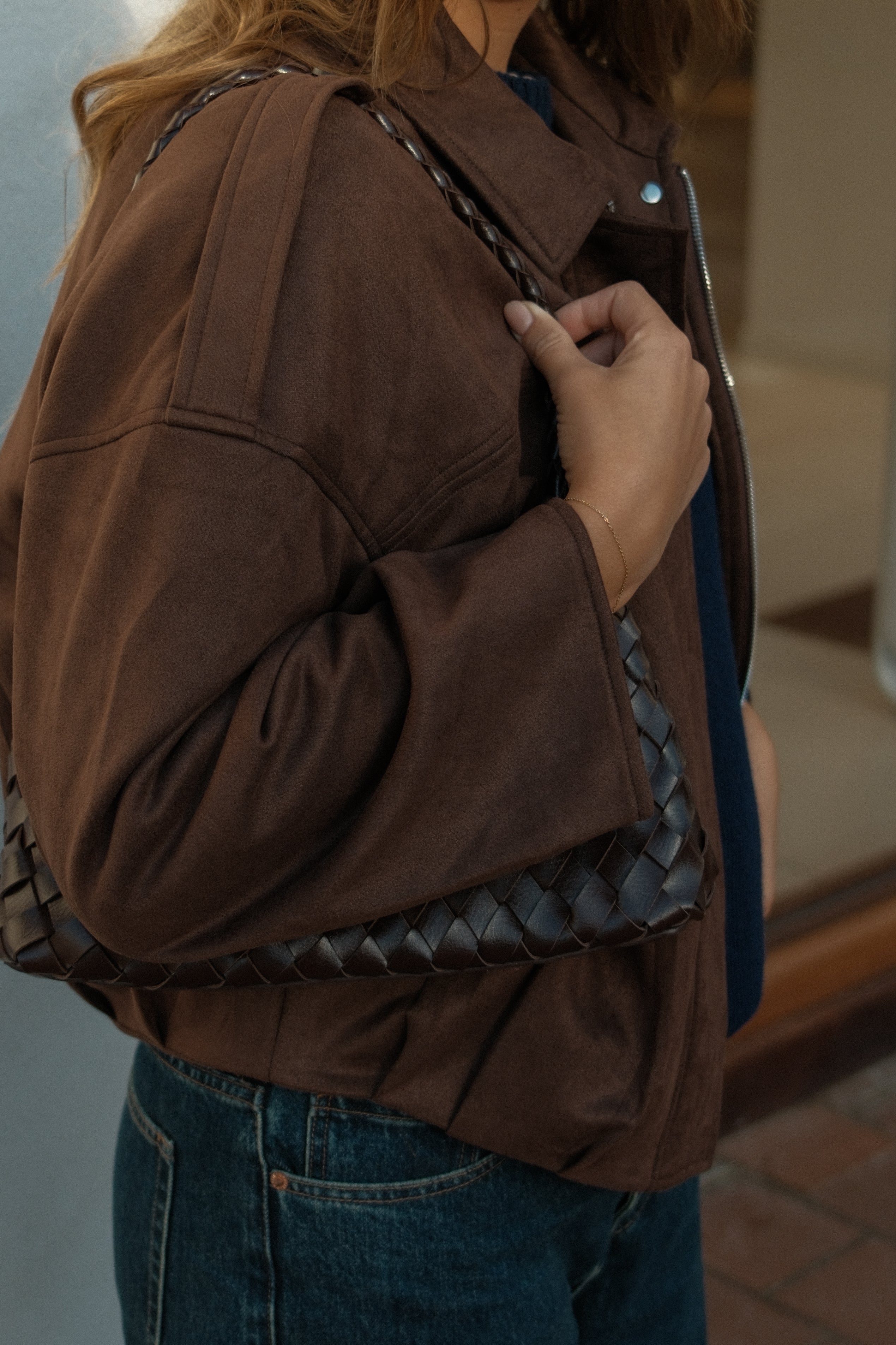 BOMBER SUEDE CHOCO