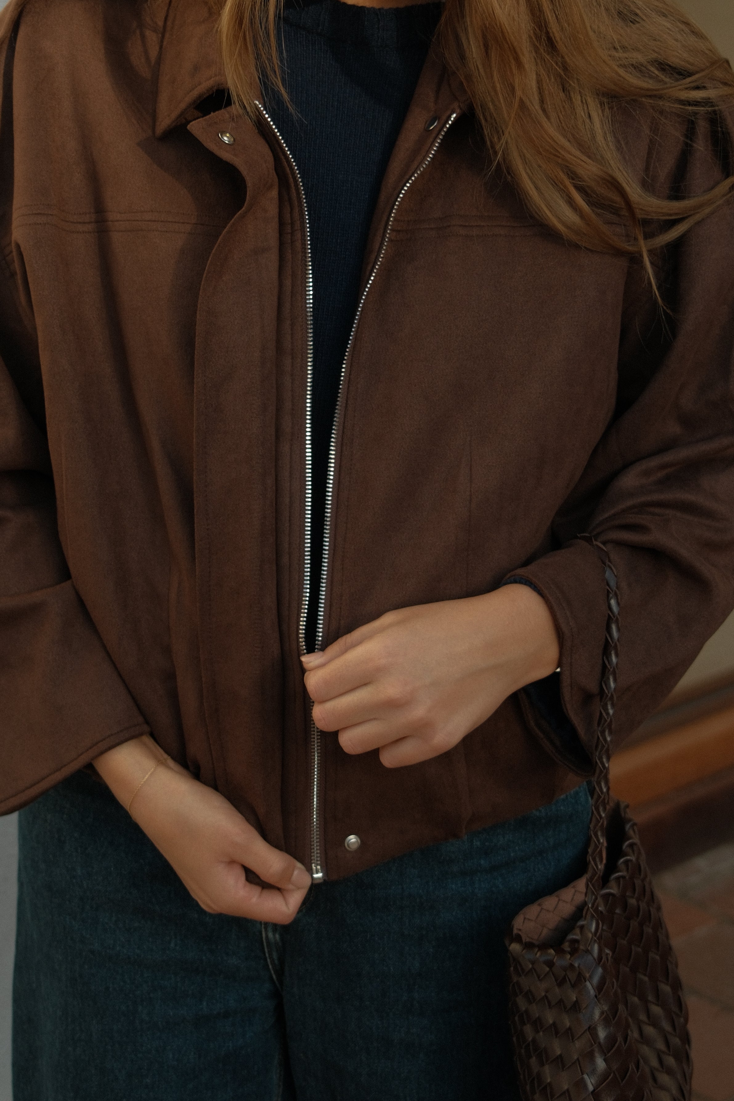BOMBER SUEDE CHOCO