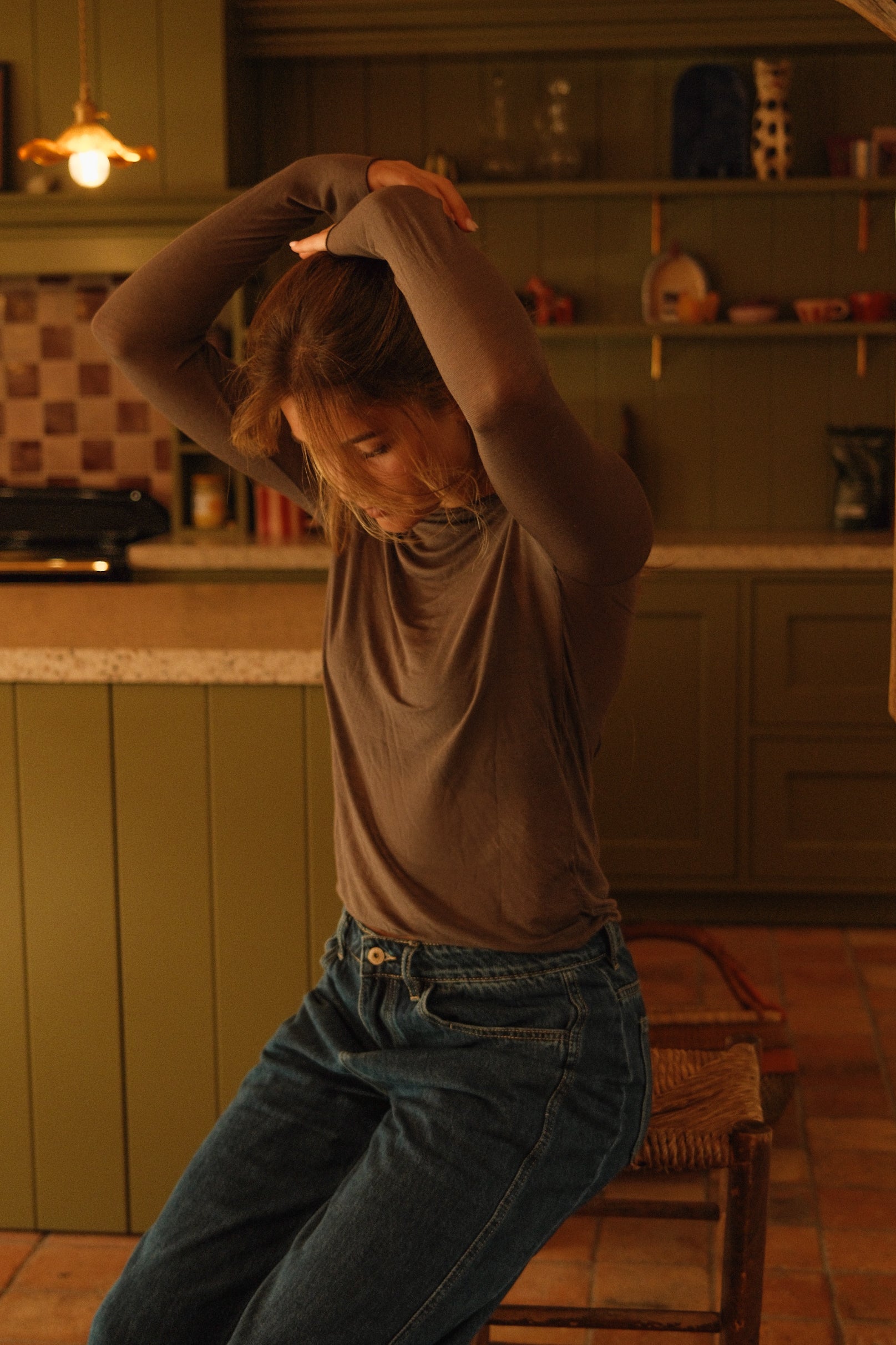 THE CASSIE TOP TAUPE