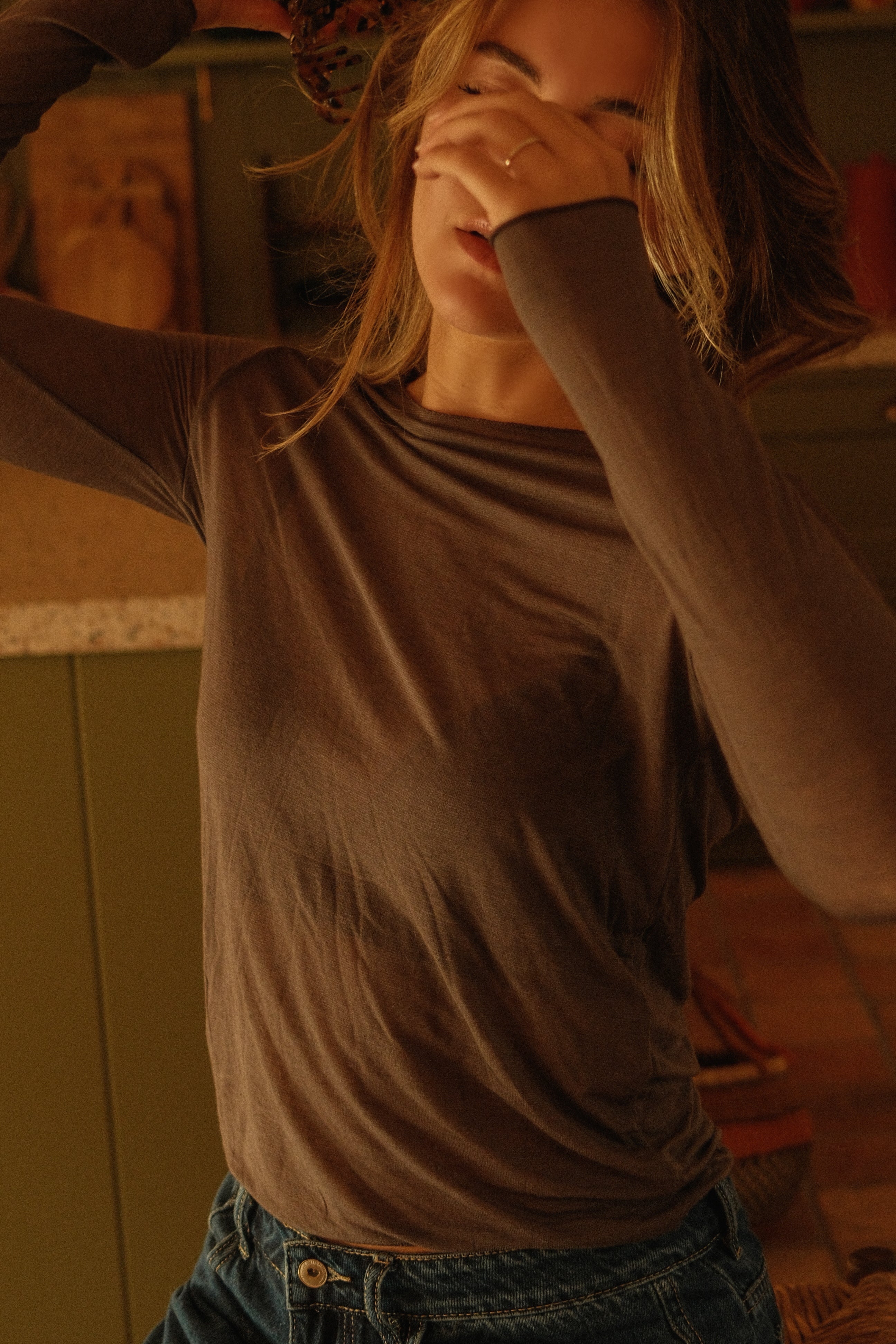 THE CASSIE TOP TAUPE