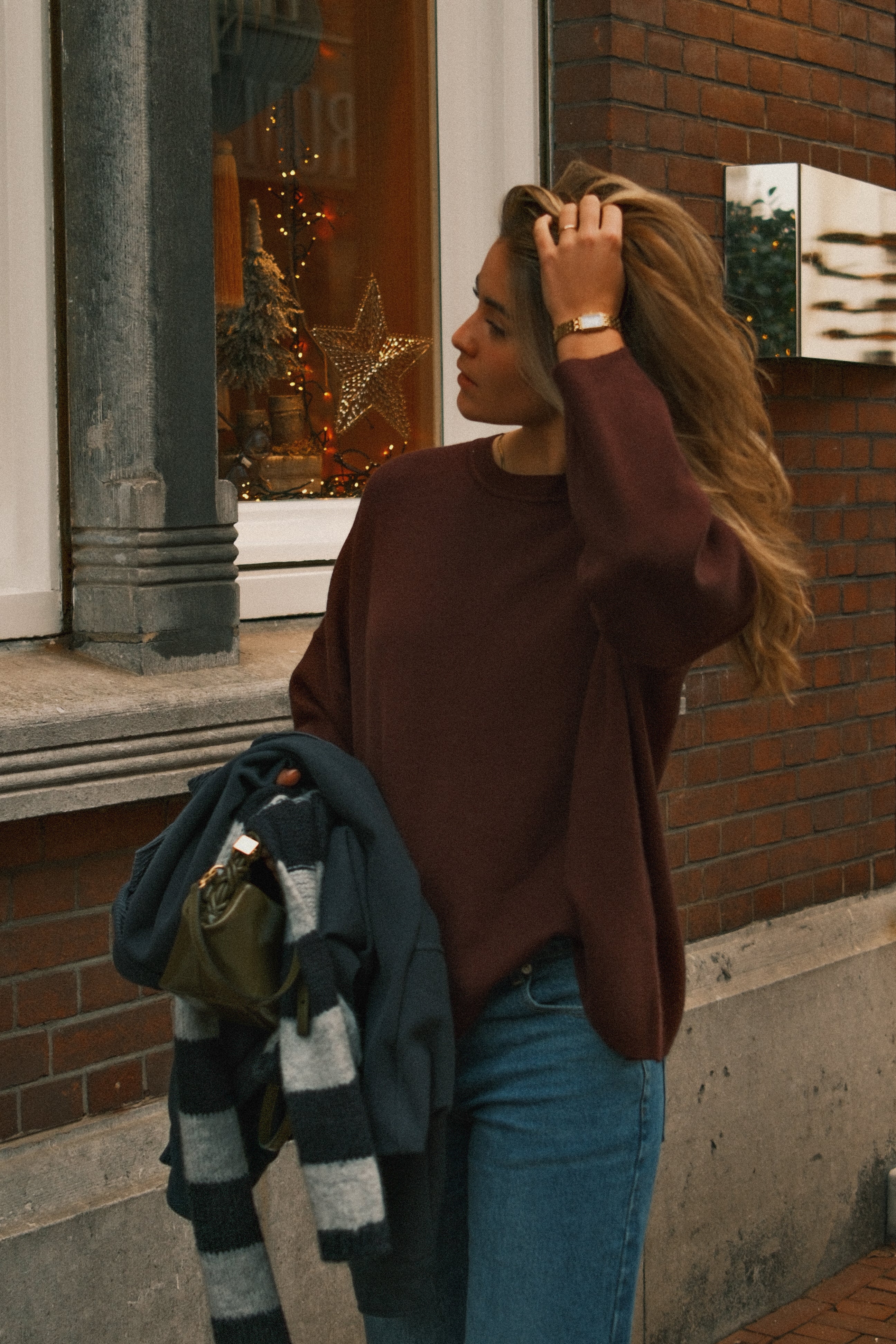 OVERSIZED ELLE SWEATER BORDEAUX