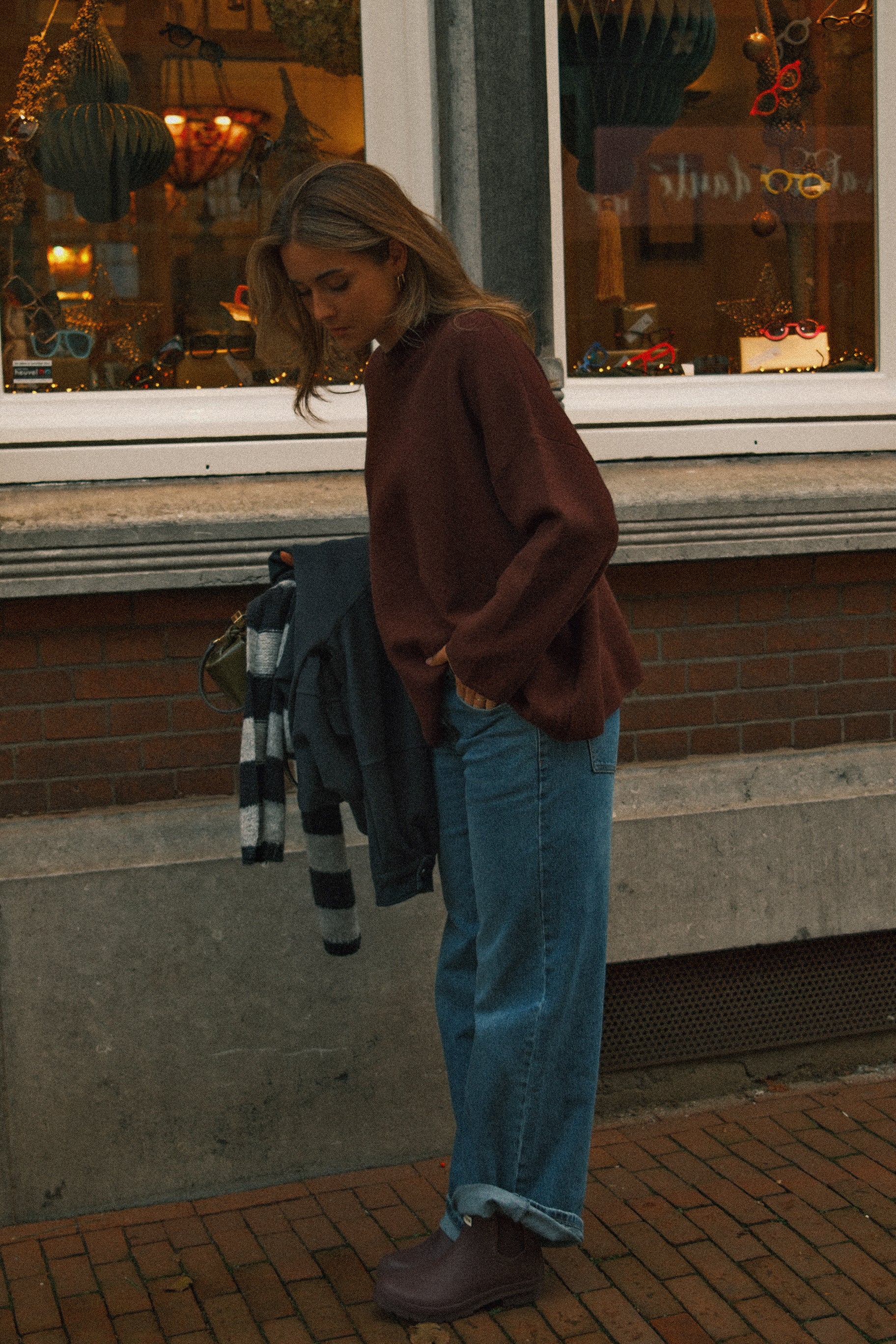 OVERSIZED ELLE SWEATER BORDEAUX