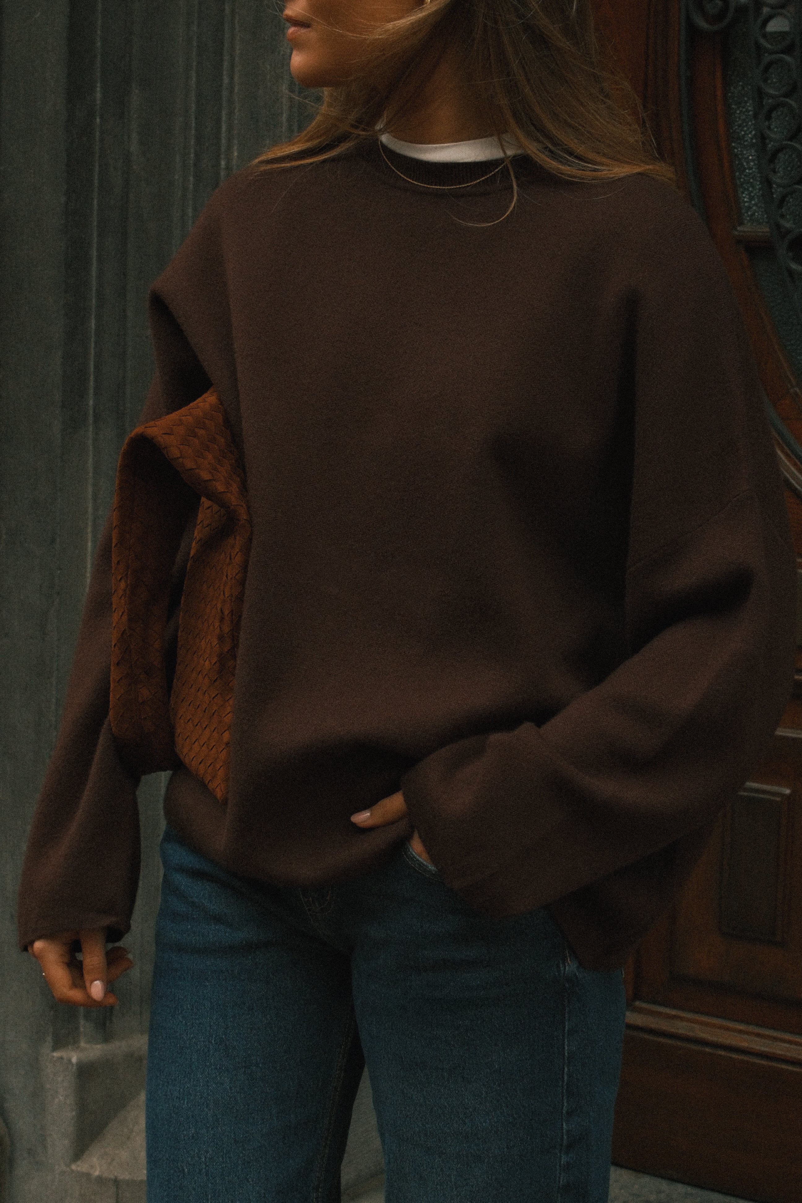 OVERSIZED ELLE SWEATER CHOCO