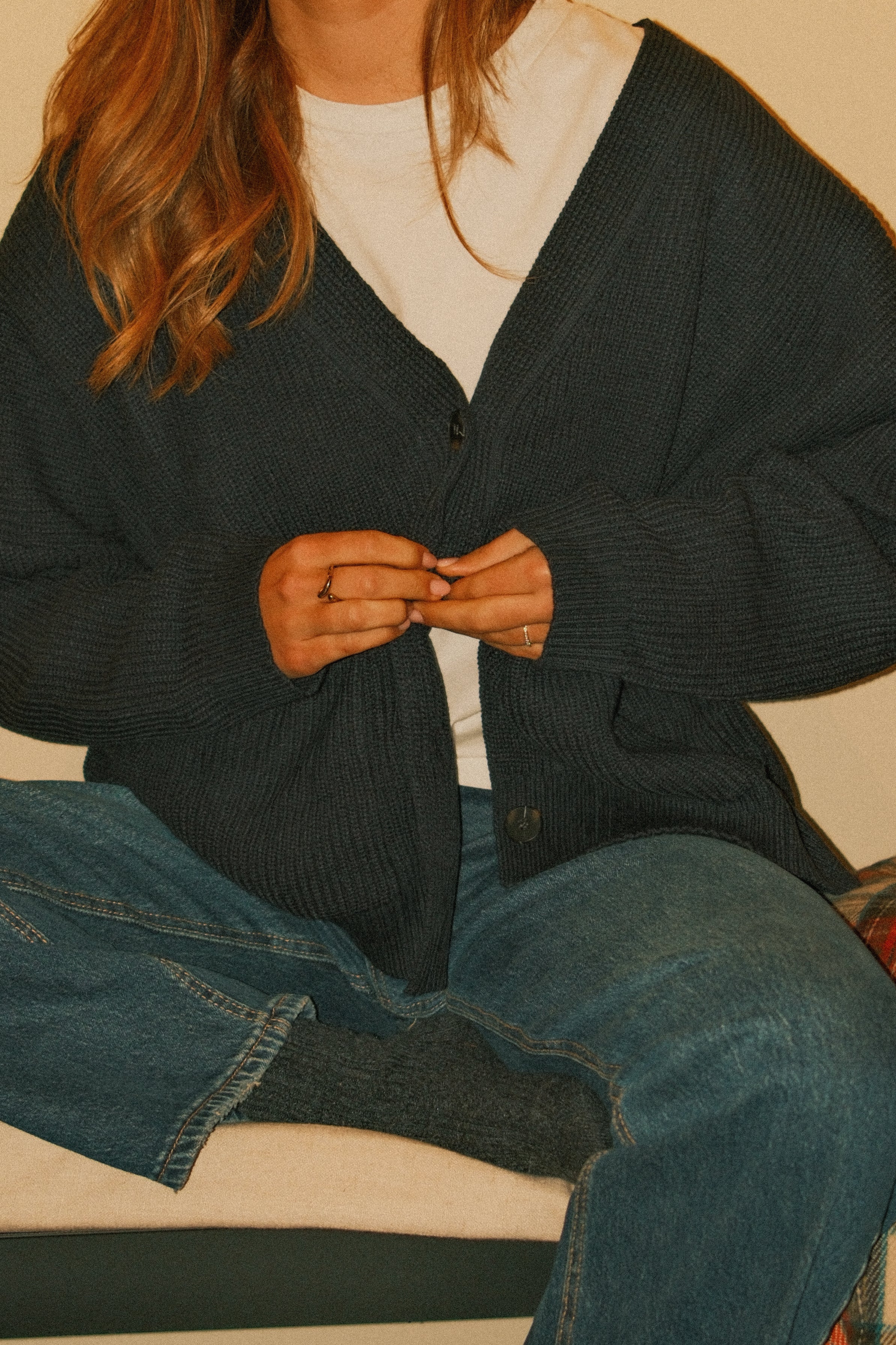 OVERSIZED LAUREN CARDIGAN NAVY