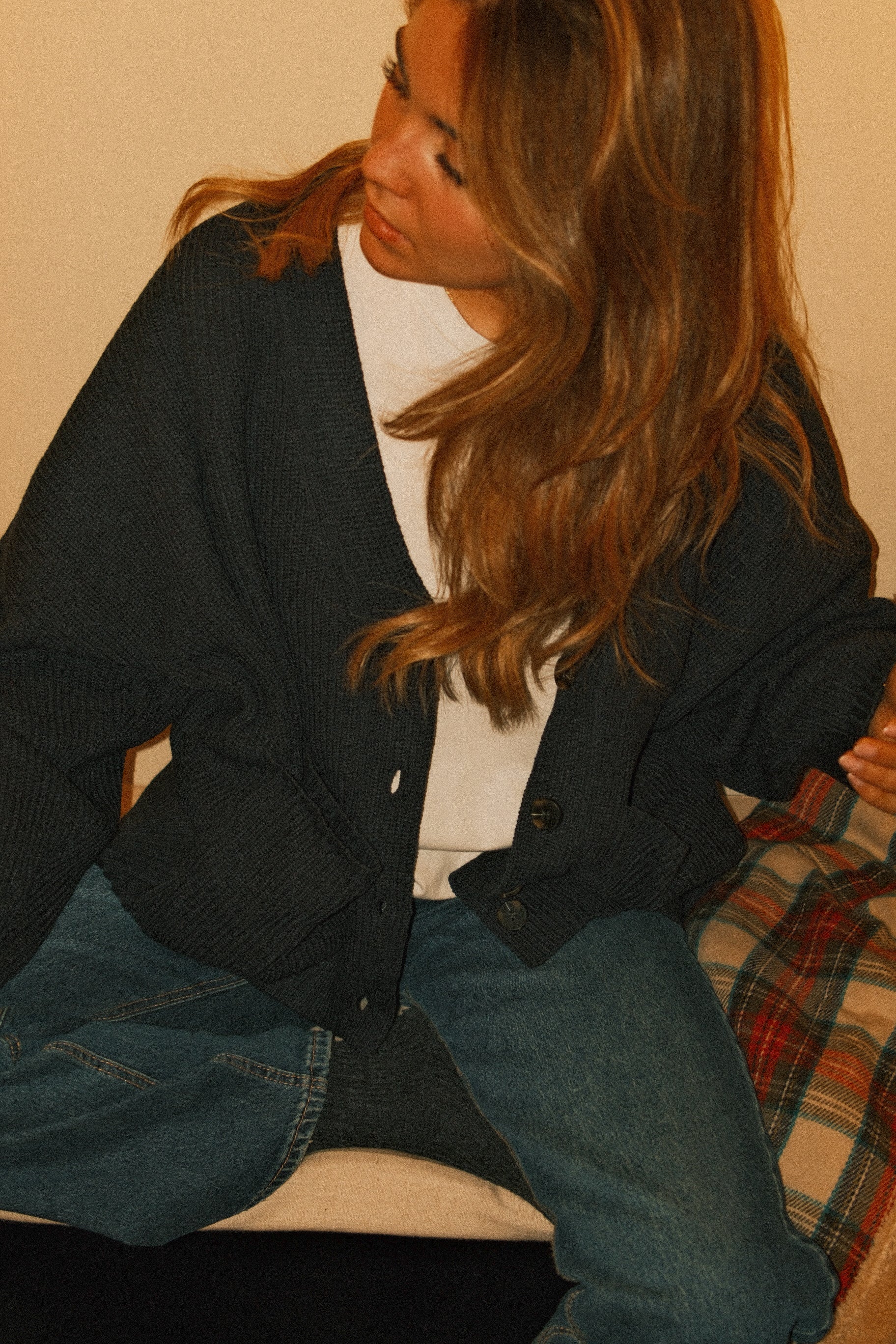 OVERSIZED LAUREN CARDIGAN NAVY