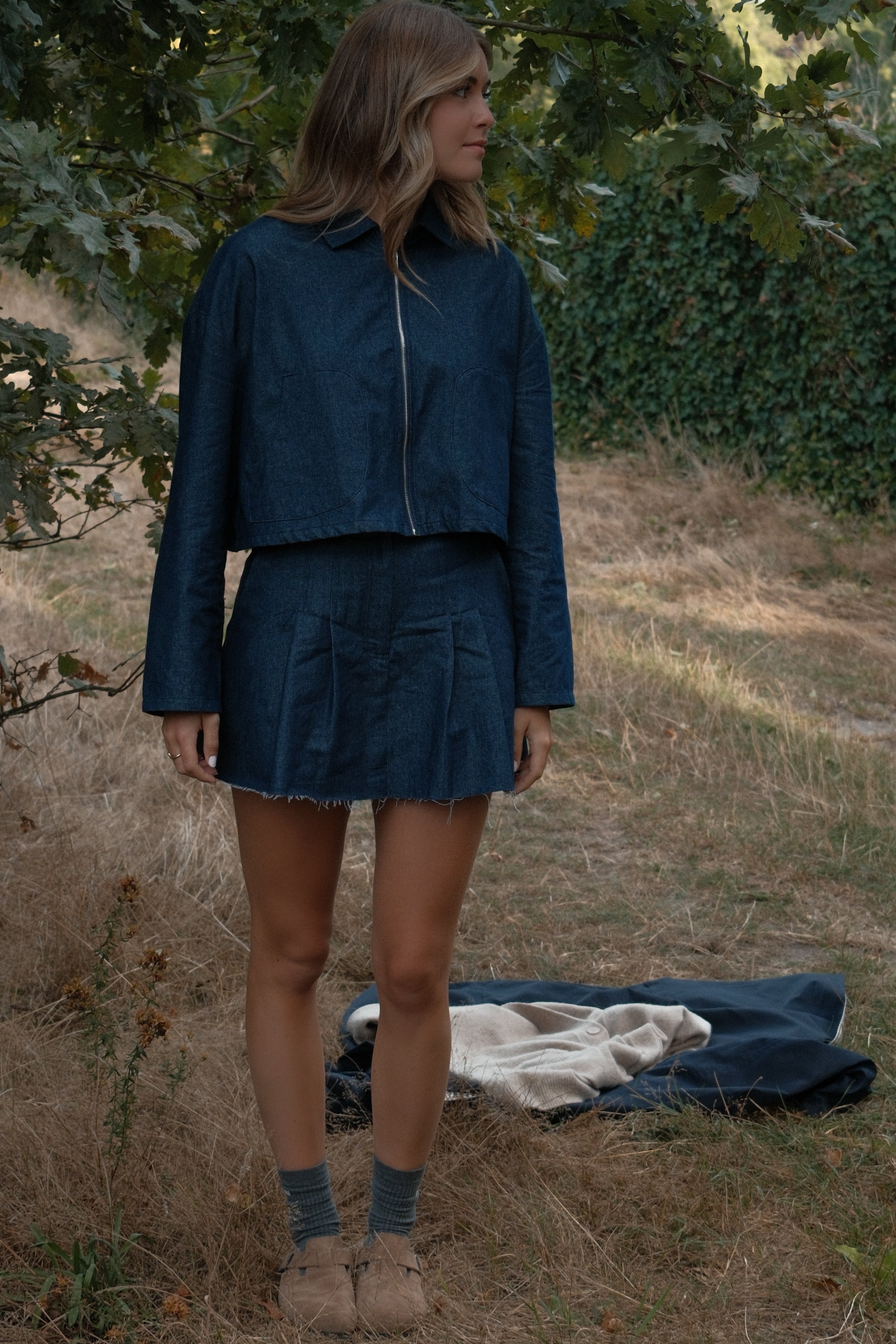 SKIRT & JACKET DENIM SET