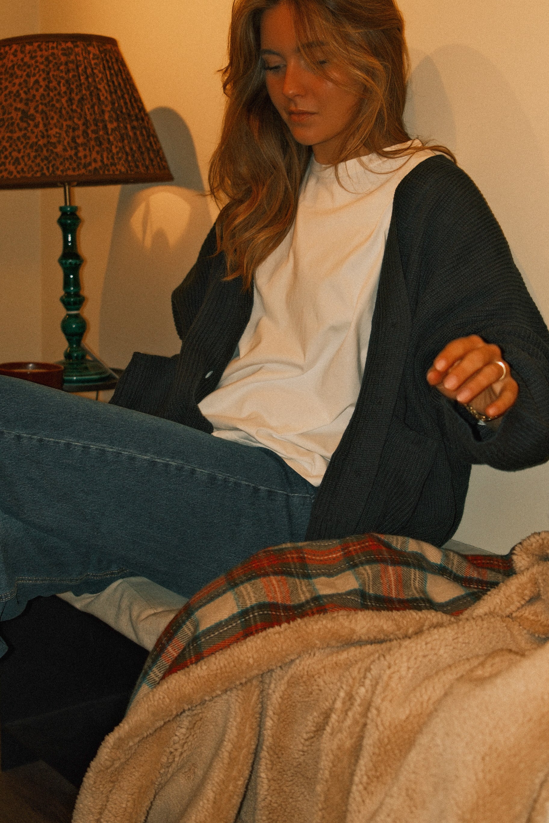 OVERSIZED LAUREN CARDIGAN NAVY