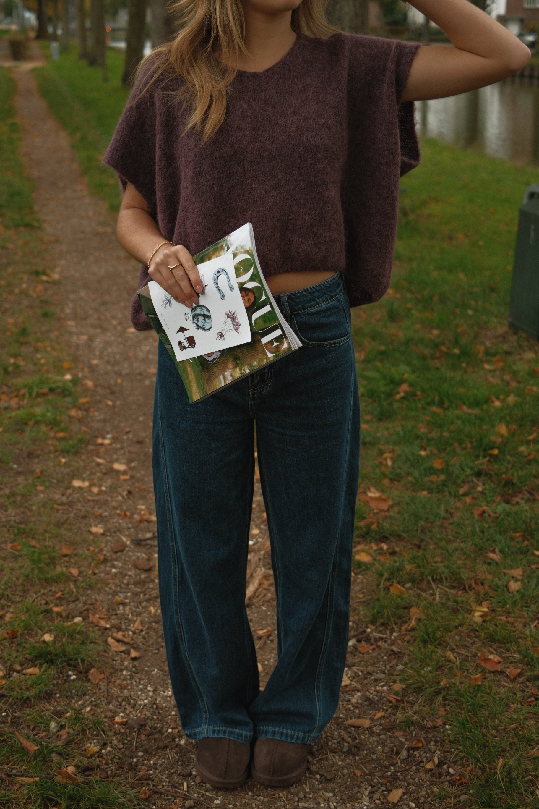 OVERSIZED ALPACA SPENCER AUBERGINE