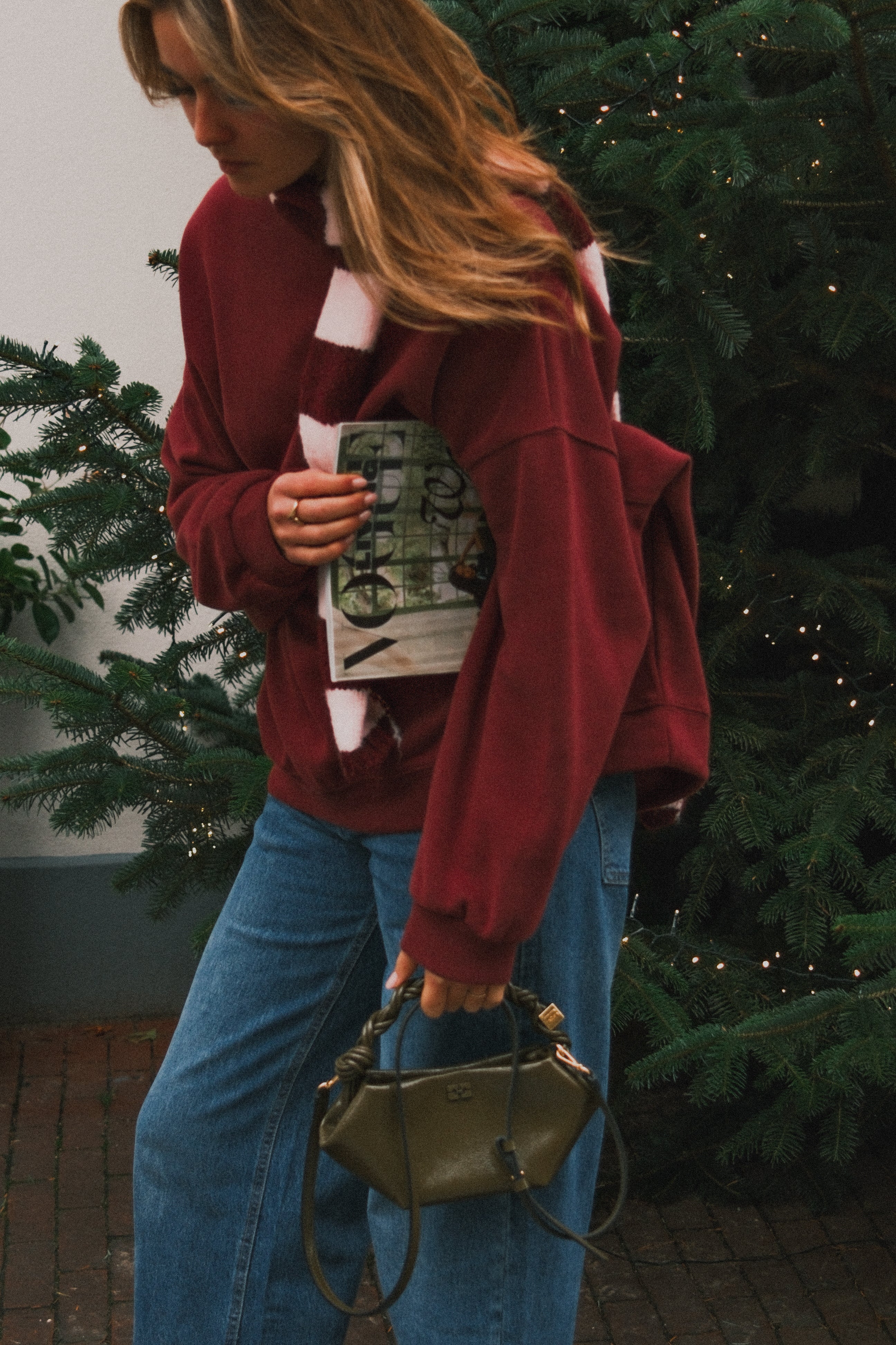 OVERSIZED WINTER SWEATER BORDEAUX