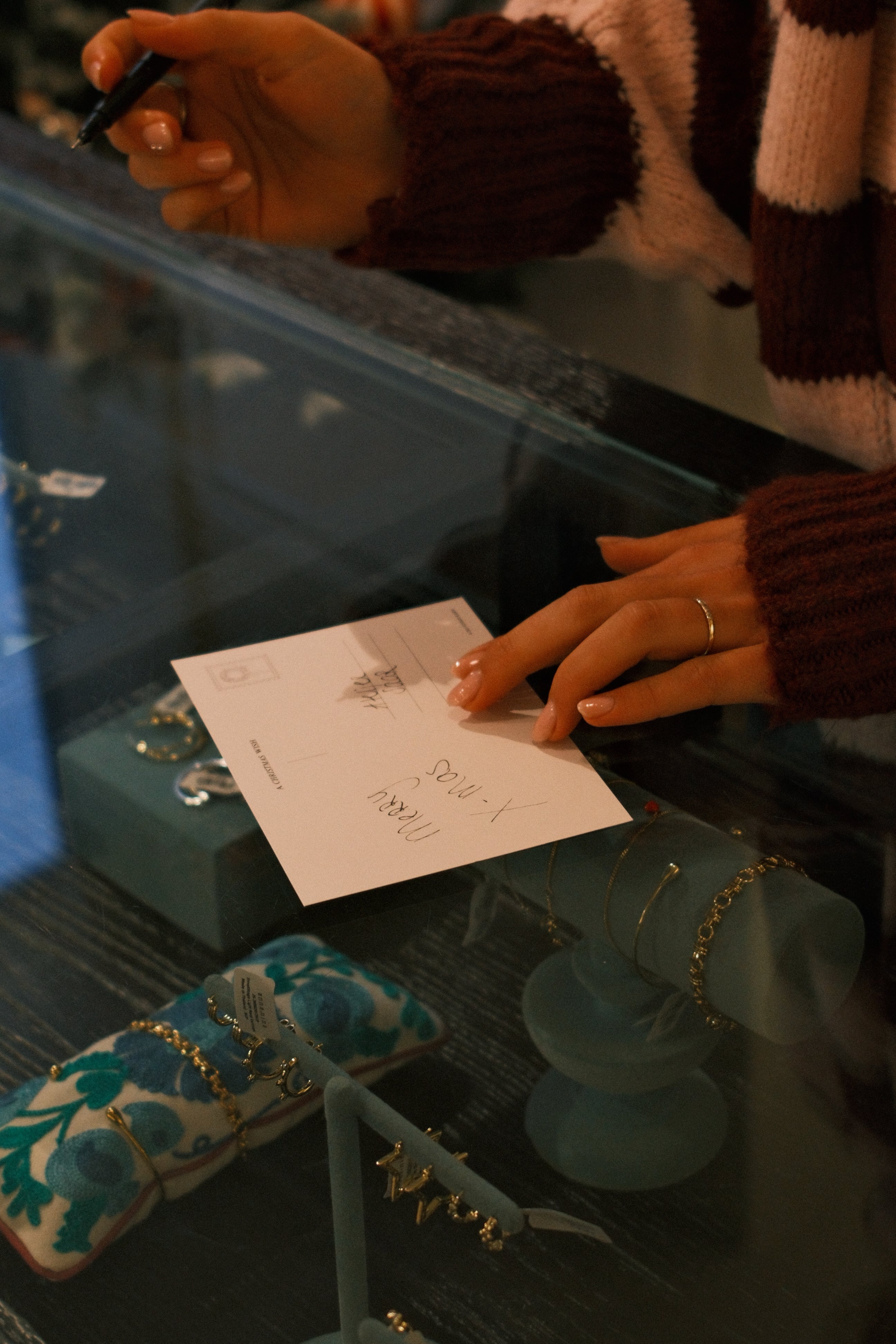 OVERSIZED STRIPED SCARLETT CARDIGAN PINK/BORDEAUX (WITH SCARF)