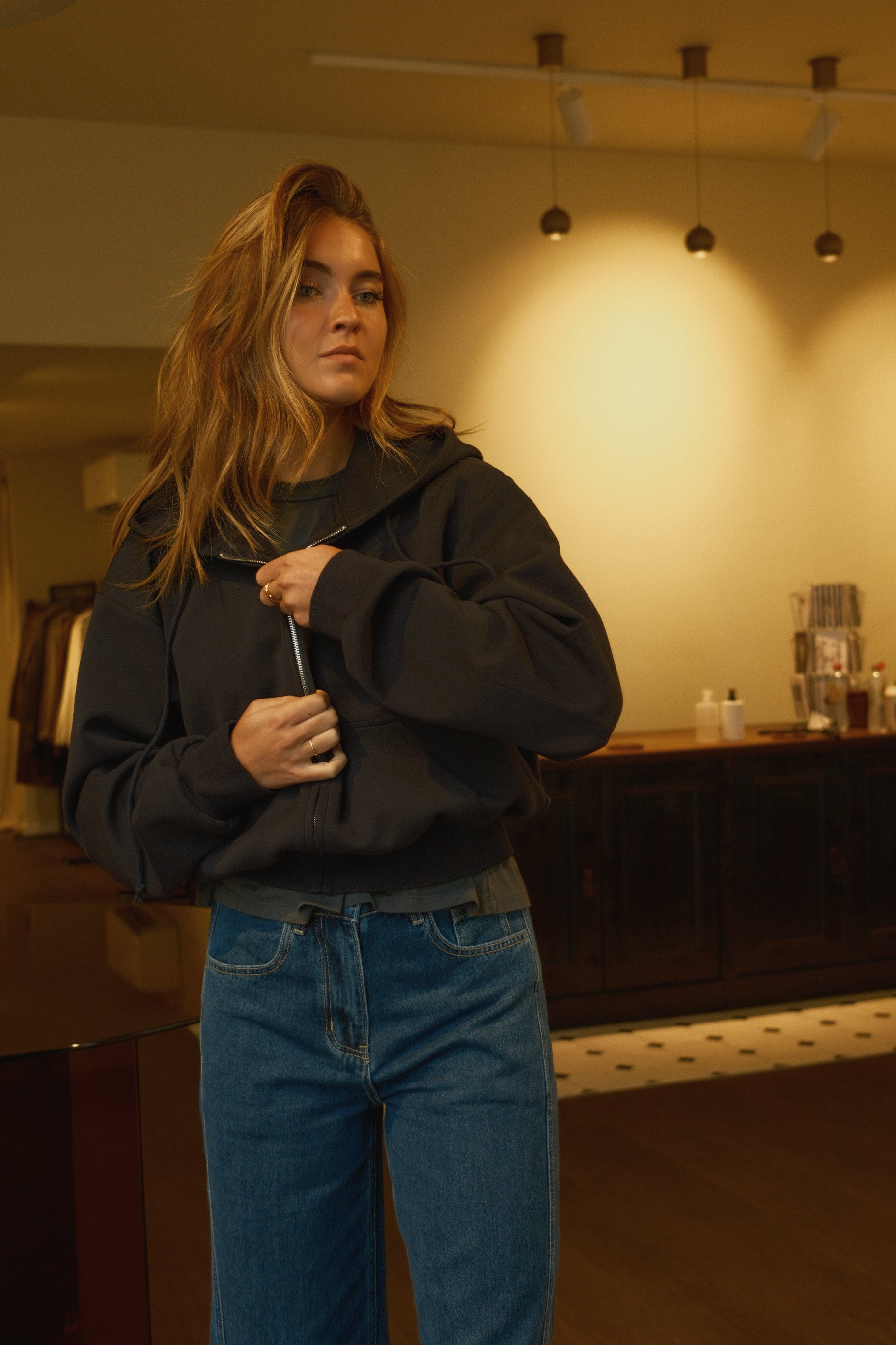 ZIP HOODIE NAVY