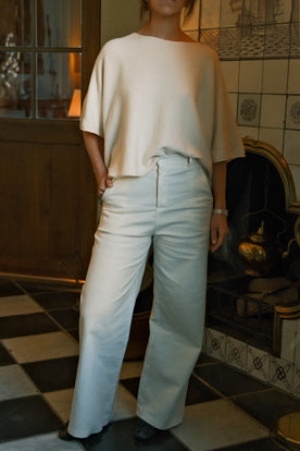 COTTON PANTALON ECRU