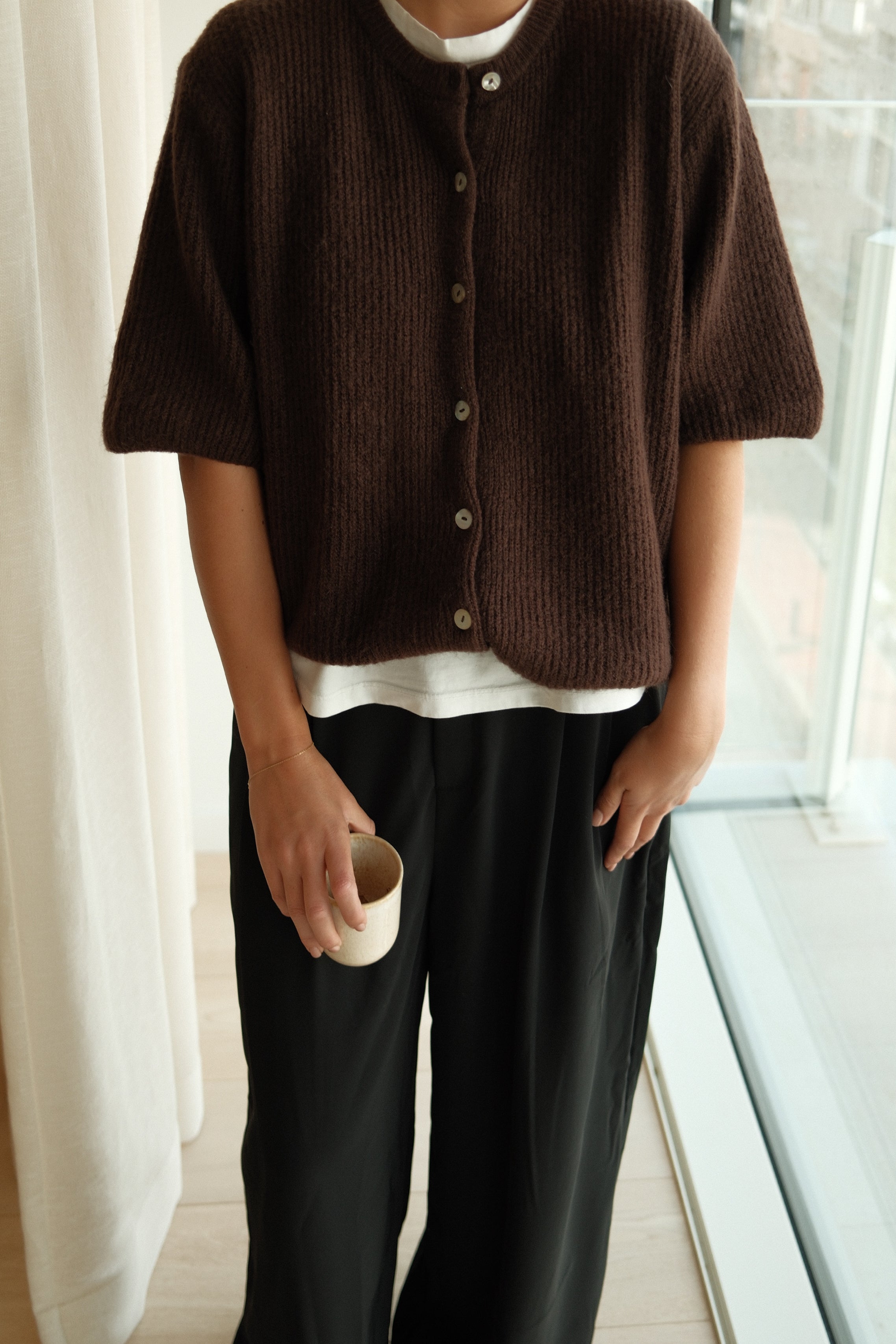 THE AMARA CARDIGAN CHOCO