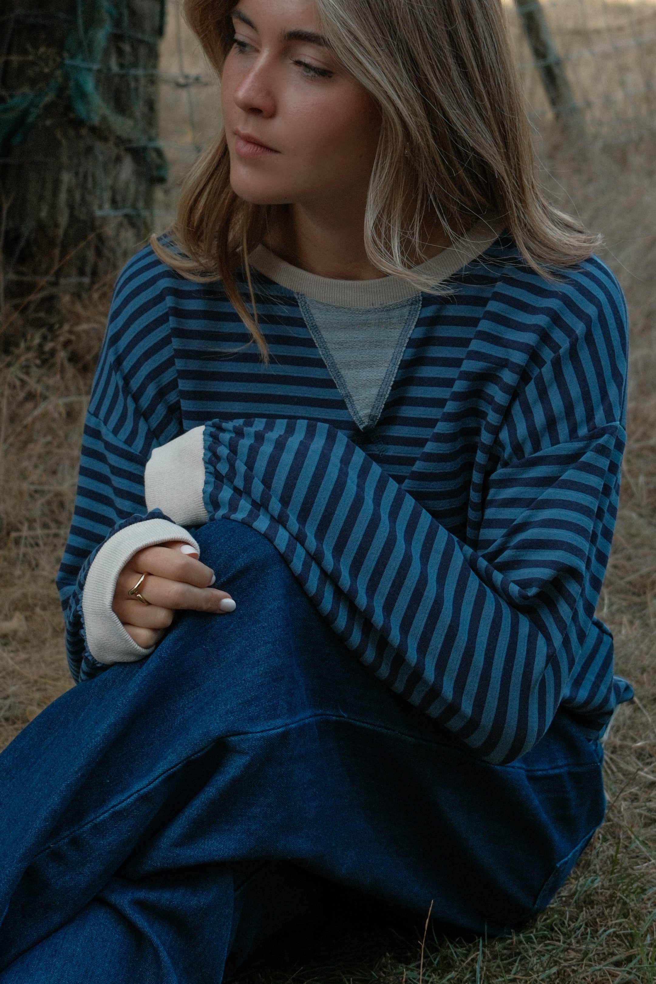 ANNIE SWEATER STRIPED NAVY